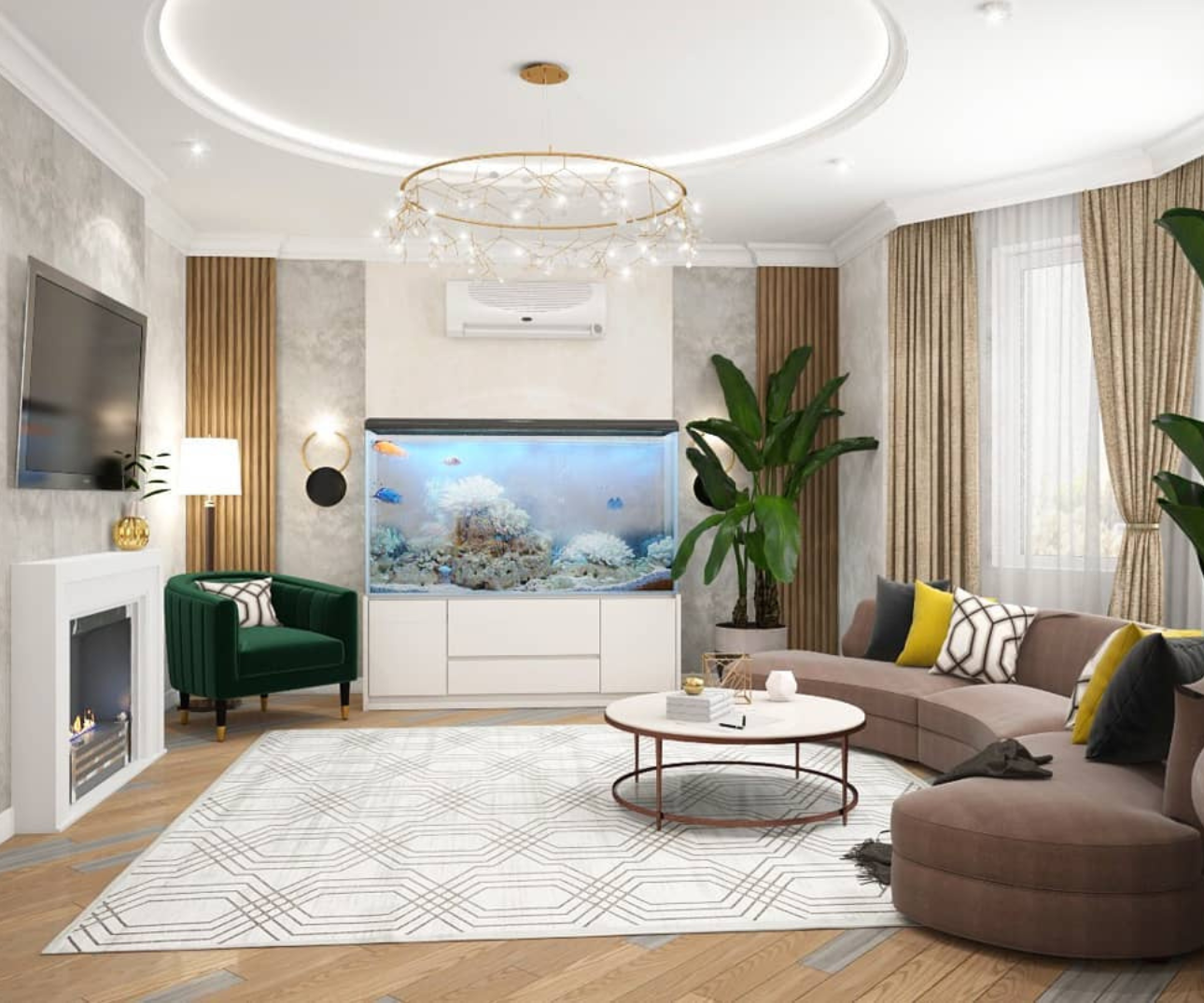 Image showcasing 23 Fish Tank Ideas Living Room: Modern, Unique, and Aesthetic Designs ...