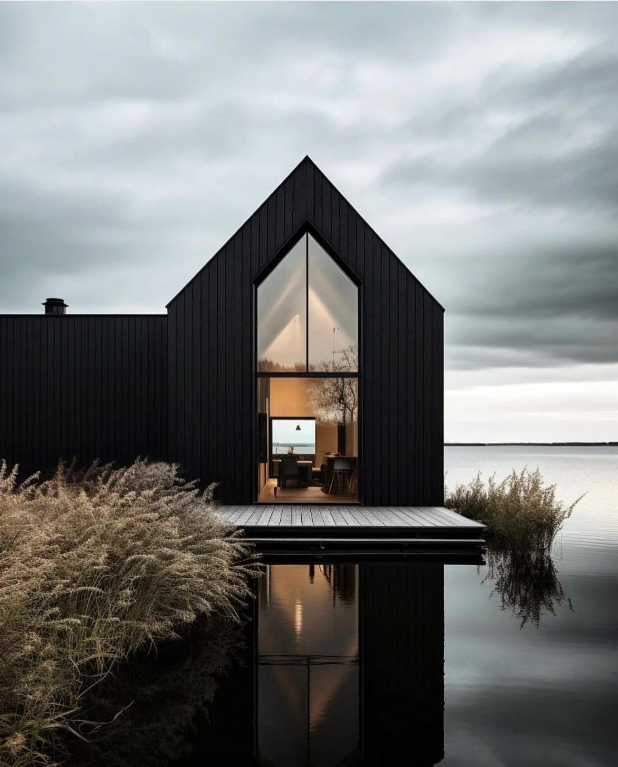 29 Stunning Black House Exterior Ideas: Modern Design, Wood Accents ...