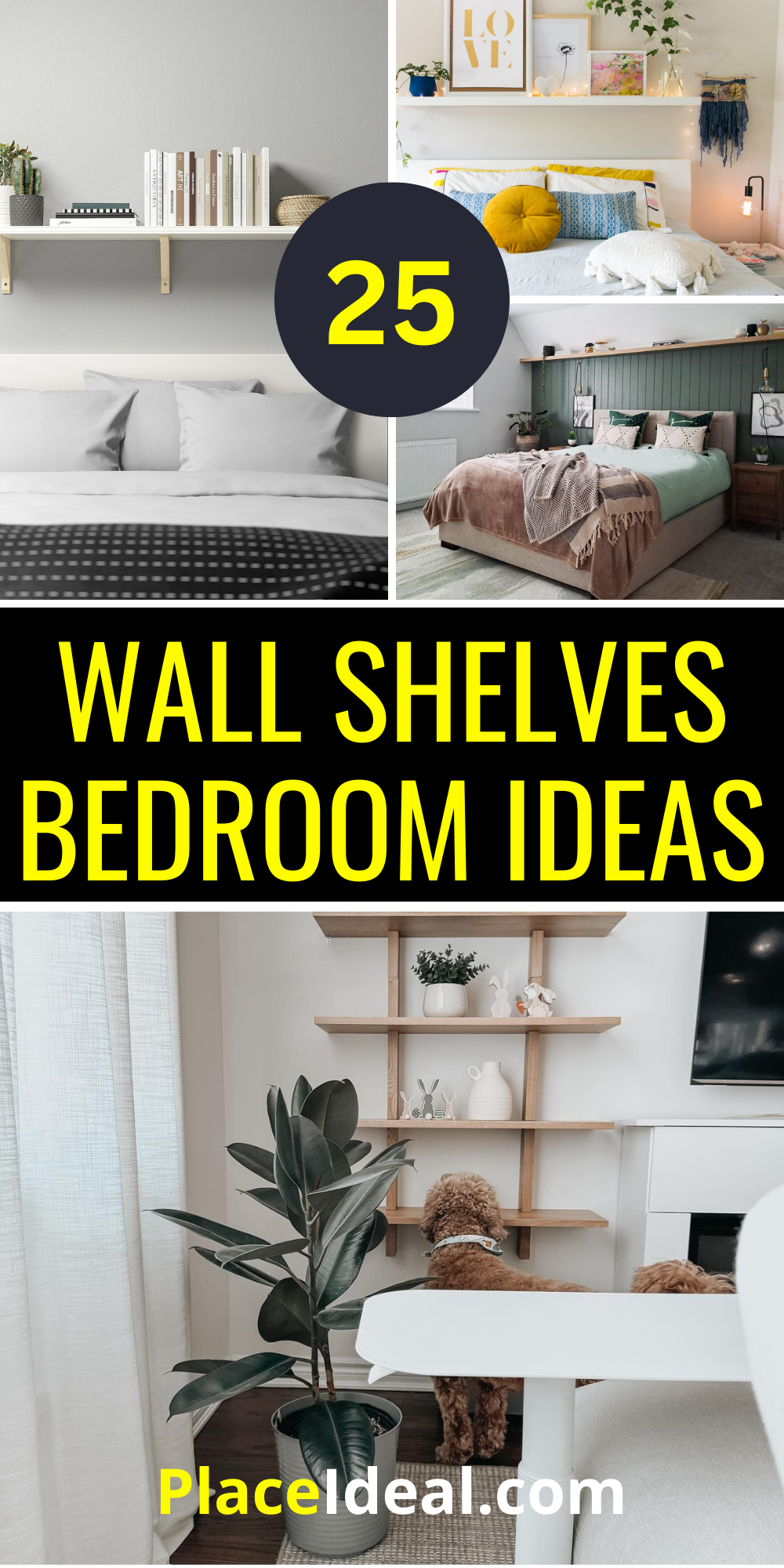 25 Wall Shelves Bedroom Ideas to Transform Your Space - placeideal.com