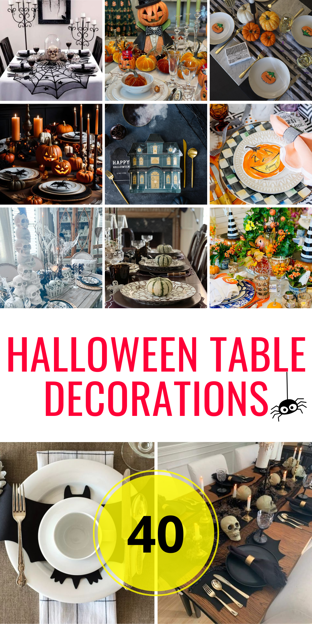 40 Halloween Table Decorations to Elevate Your Spooky Party with Classy ...