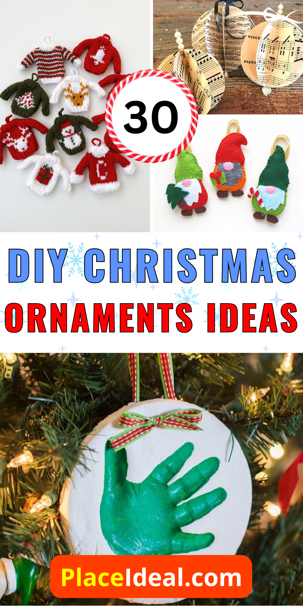 30 DIY Christmas Ornaments Ideas to Make Your Holiday Tree Shine: Easy ...