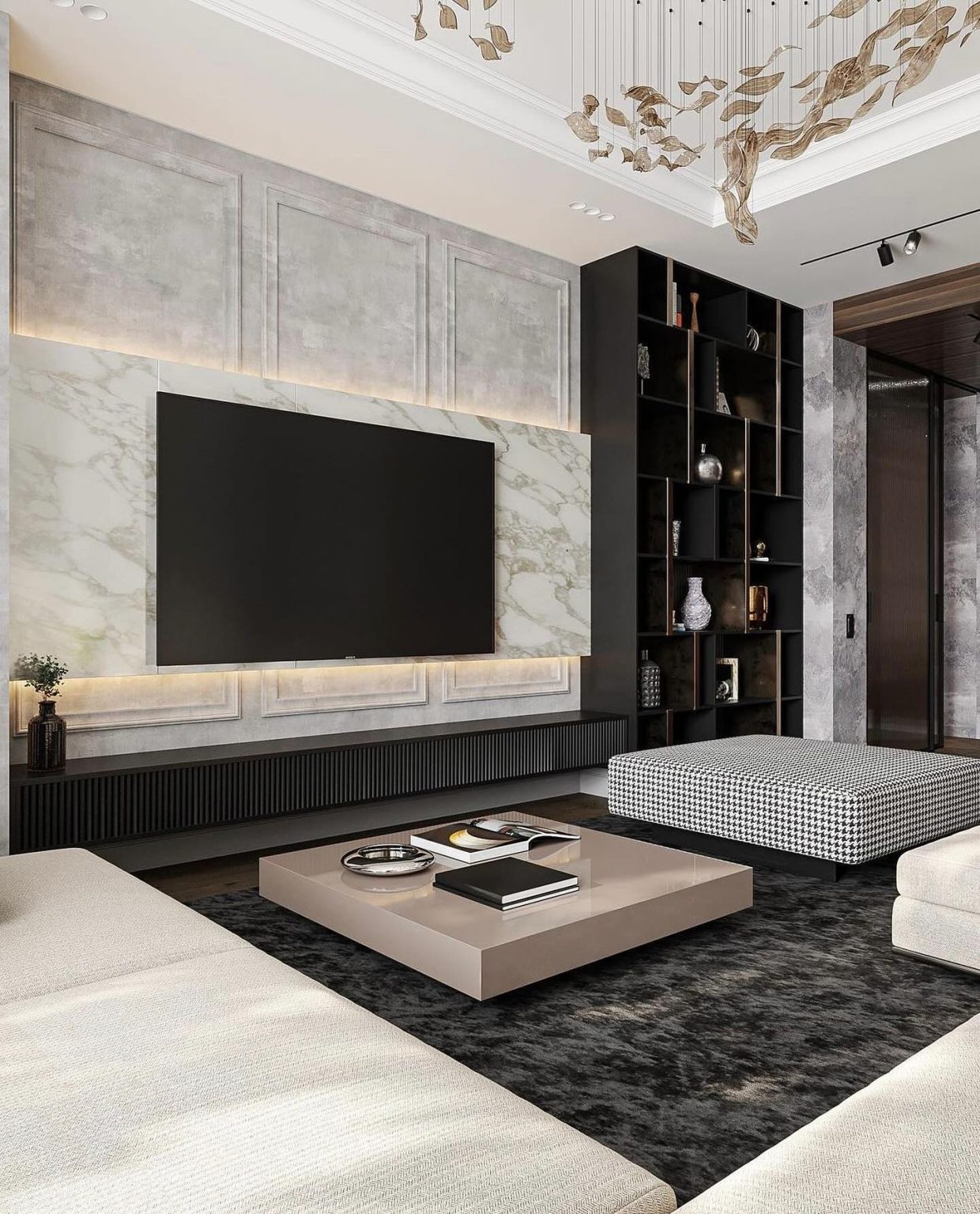 35 TV Wall Design Ideas for a Modern Luxury Living Room - Transform ...