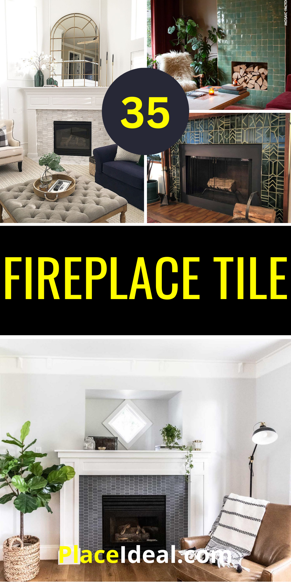 35 Fireplace Tile Ideas to Transform Your Living Space – Modern, Boho ...