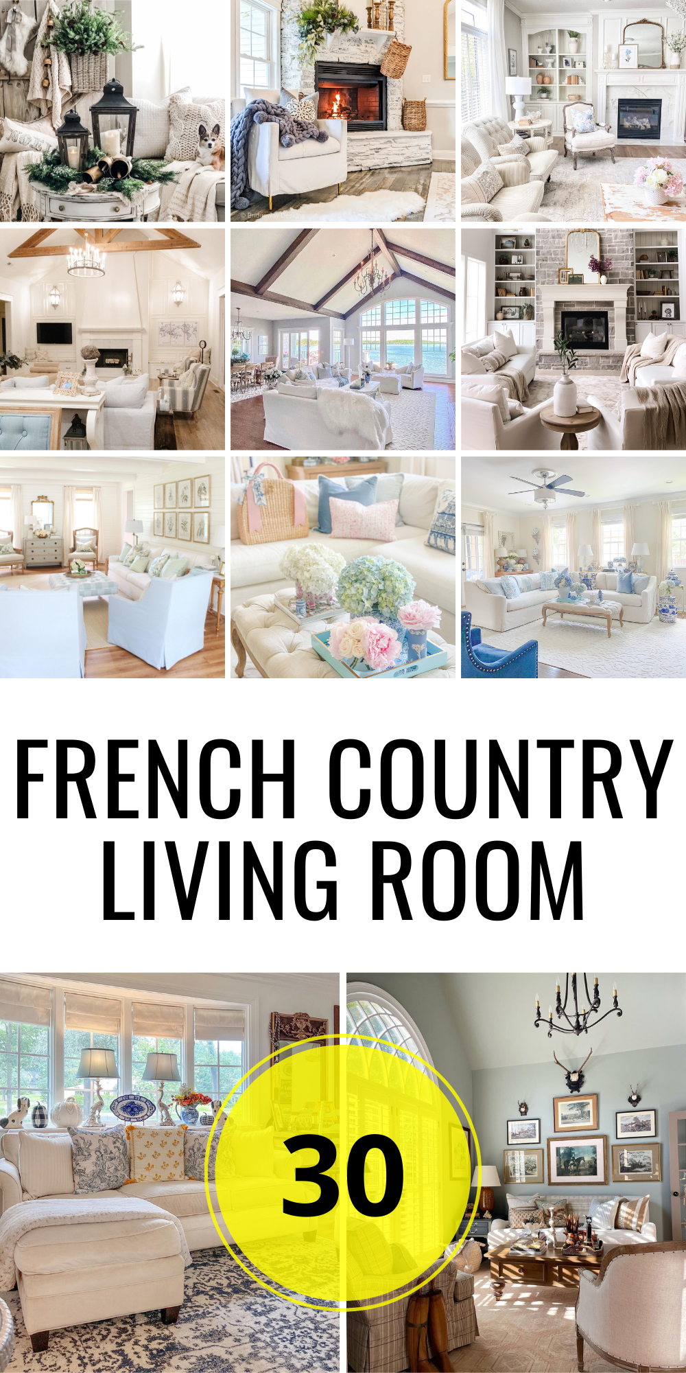 30 French Country Living Room Ideas for Elegant and Cozy Home Decor ...