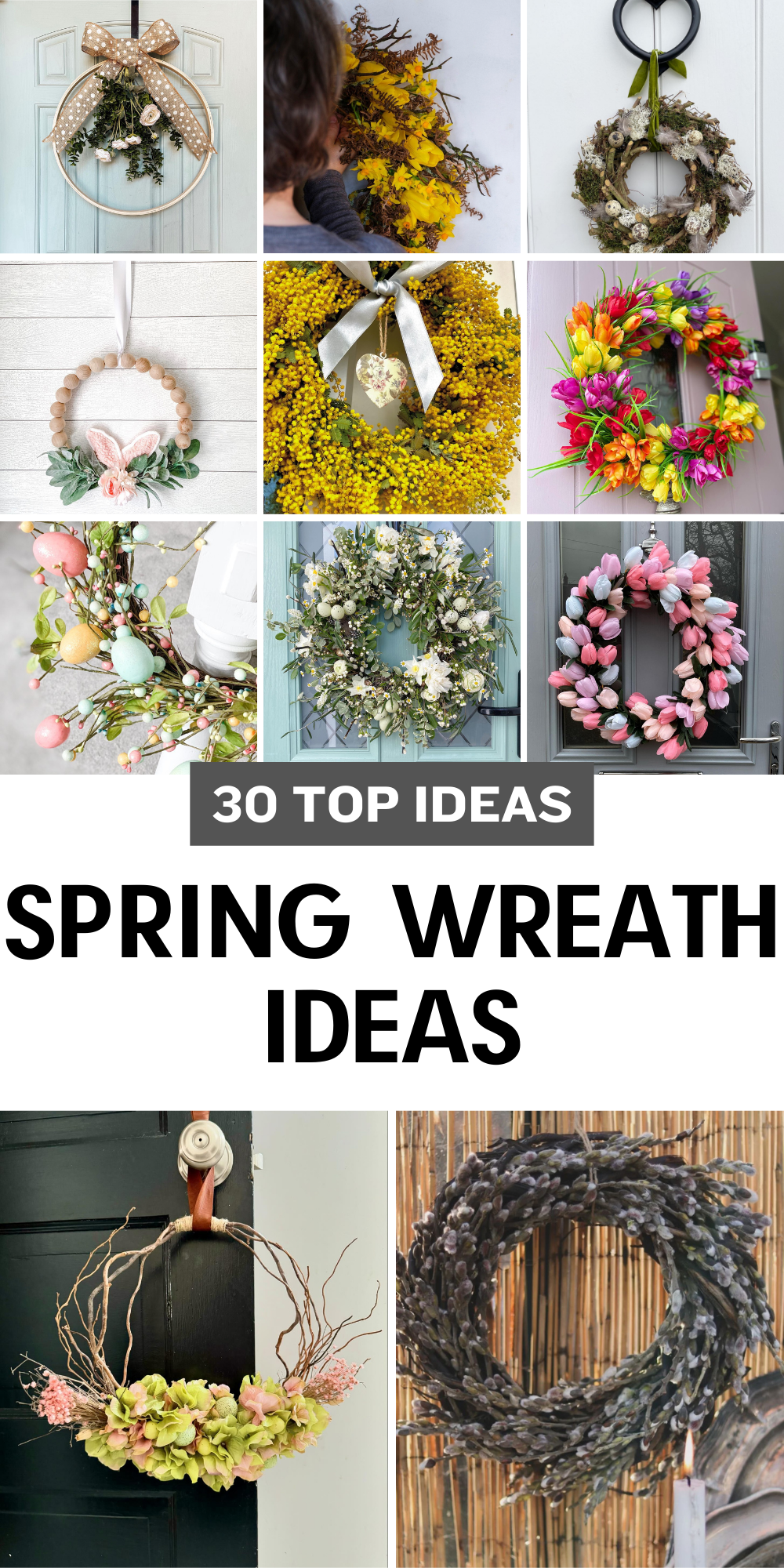 30 Spring Wreath Ideas to Brighten Your Front Door and Welcome the ...