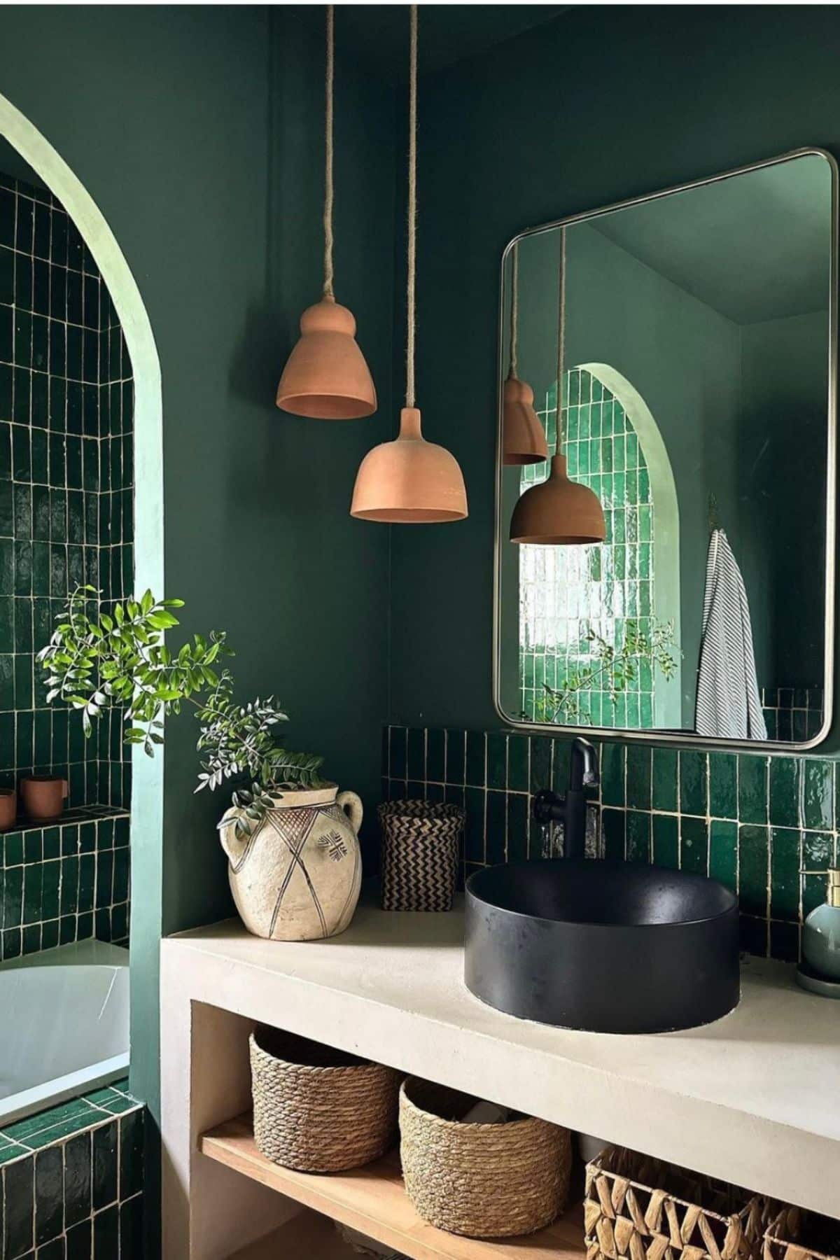 25 Dark Green Bathroom Ideas: Elegant Designs for a Stylish Remodel - placeideal.com