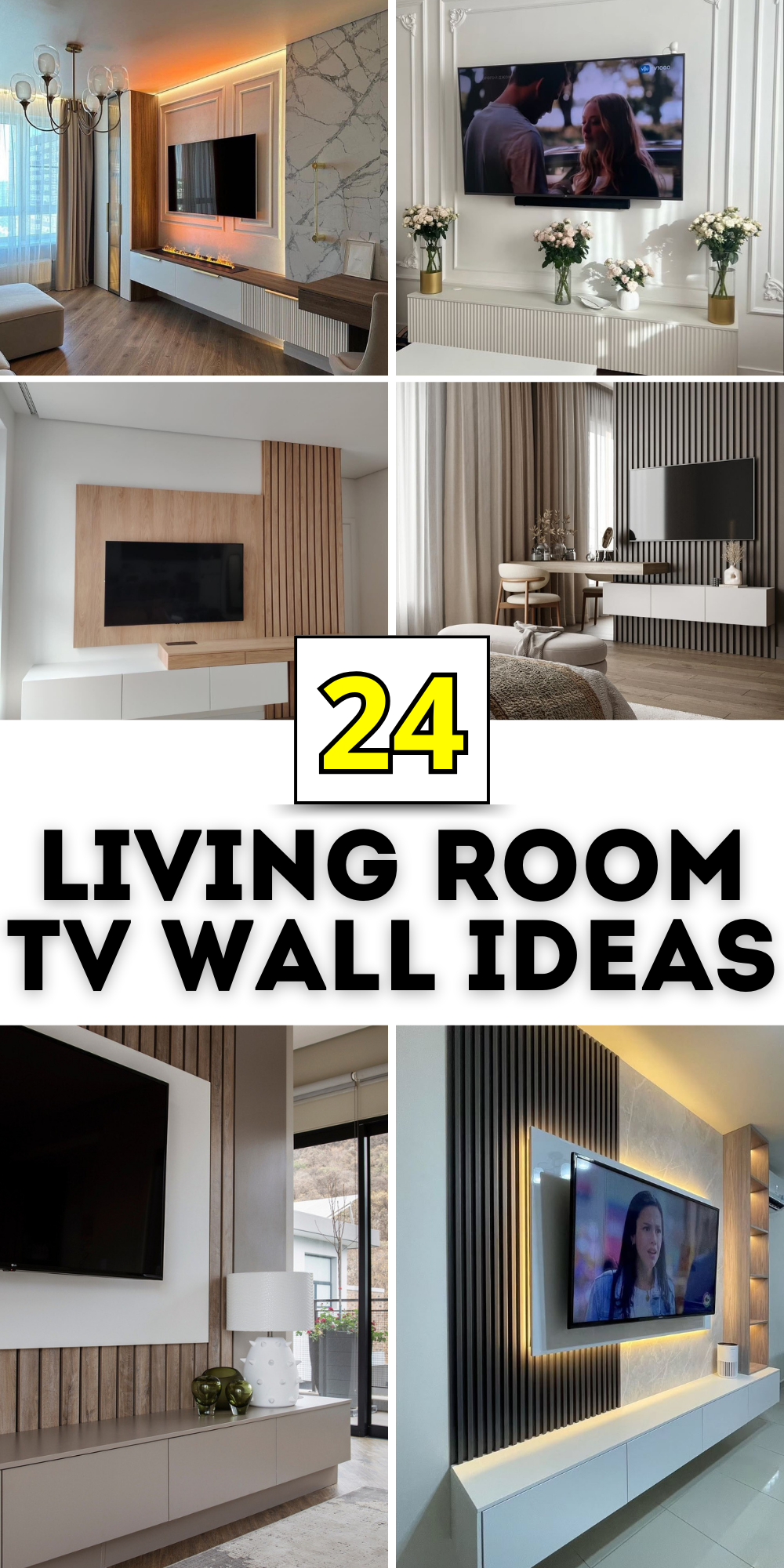24 Living Room TV Wall Ideas That Transform Your Space with Style and ...