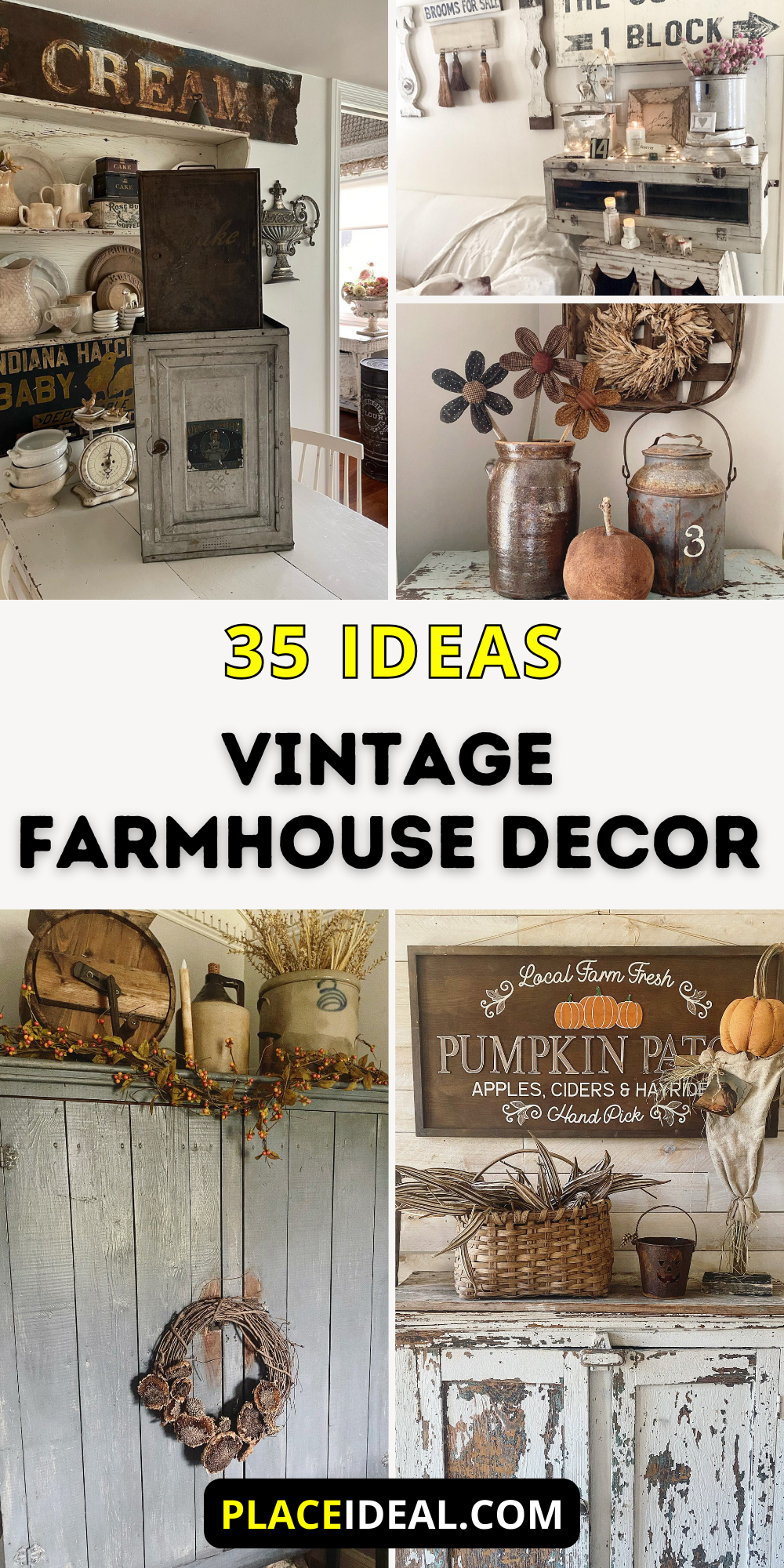 35 Vintage Farmhouse Decor Ideas to Transform Your Home into a Cozy ...