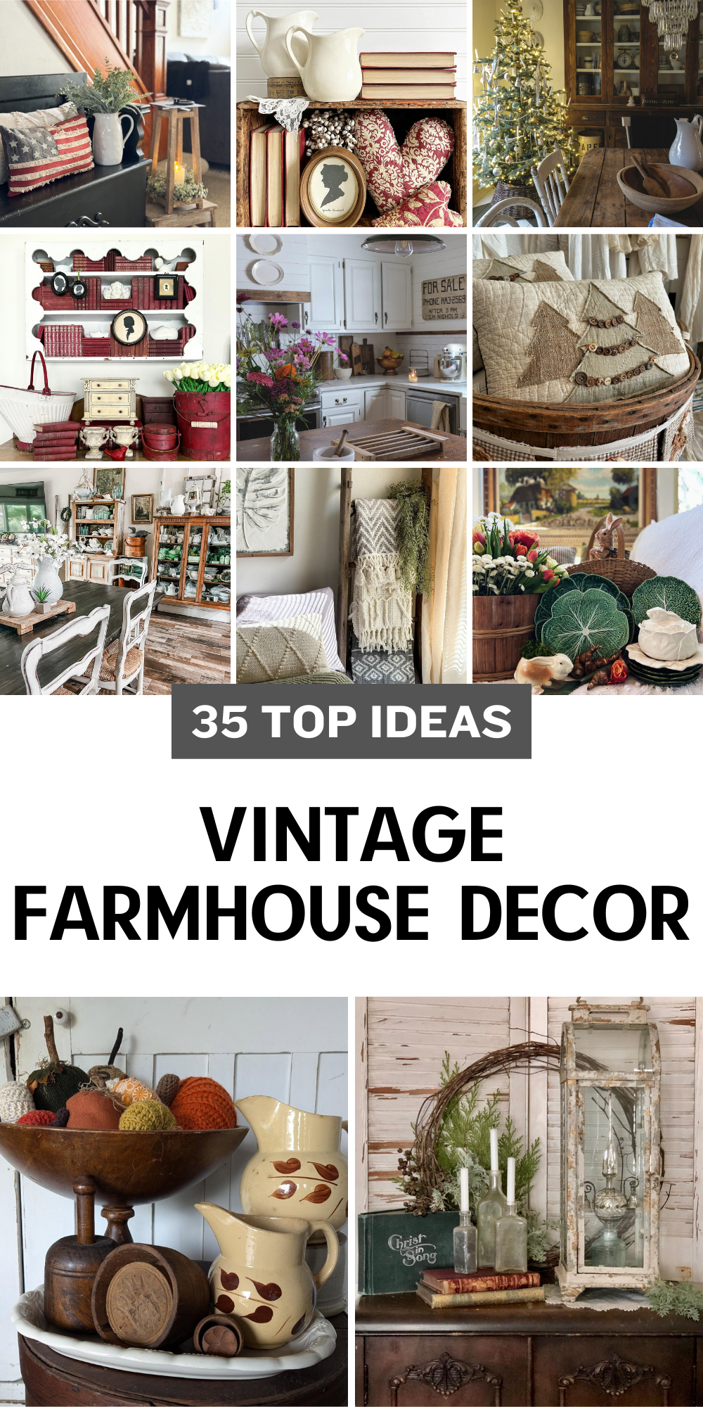 35 Vintage Farmhouse Decor Ideas to Transform Your Home into a Cozy ...