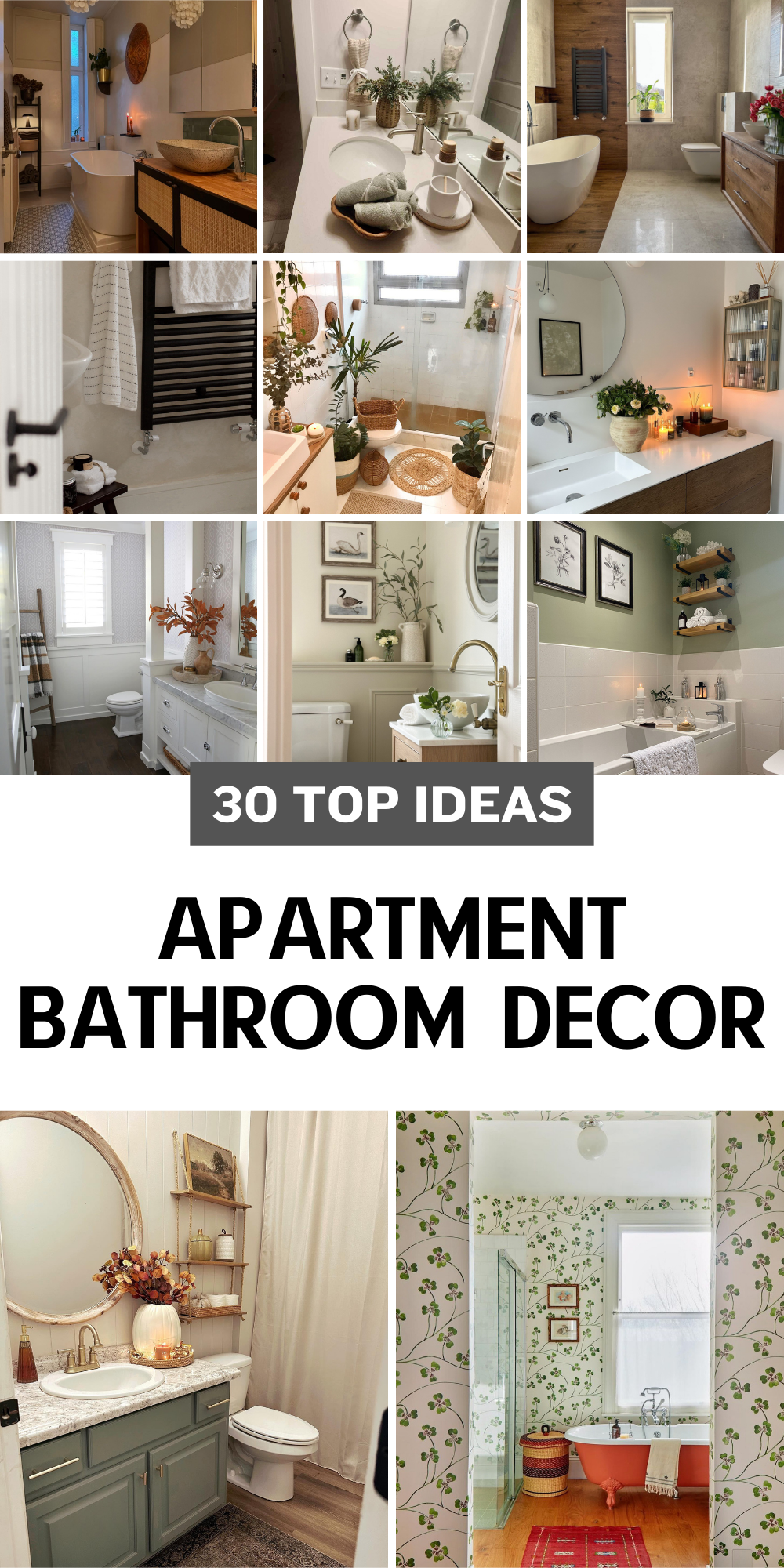 30 Stunning Apartment Bathroom Decor Ideas to Transform Your Small ...