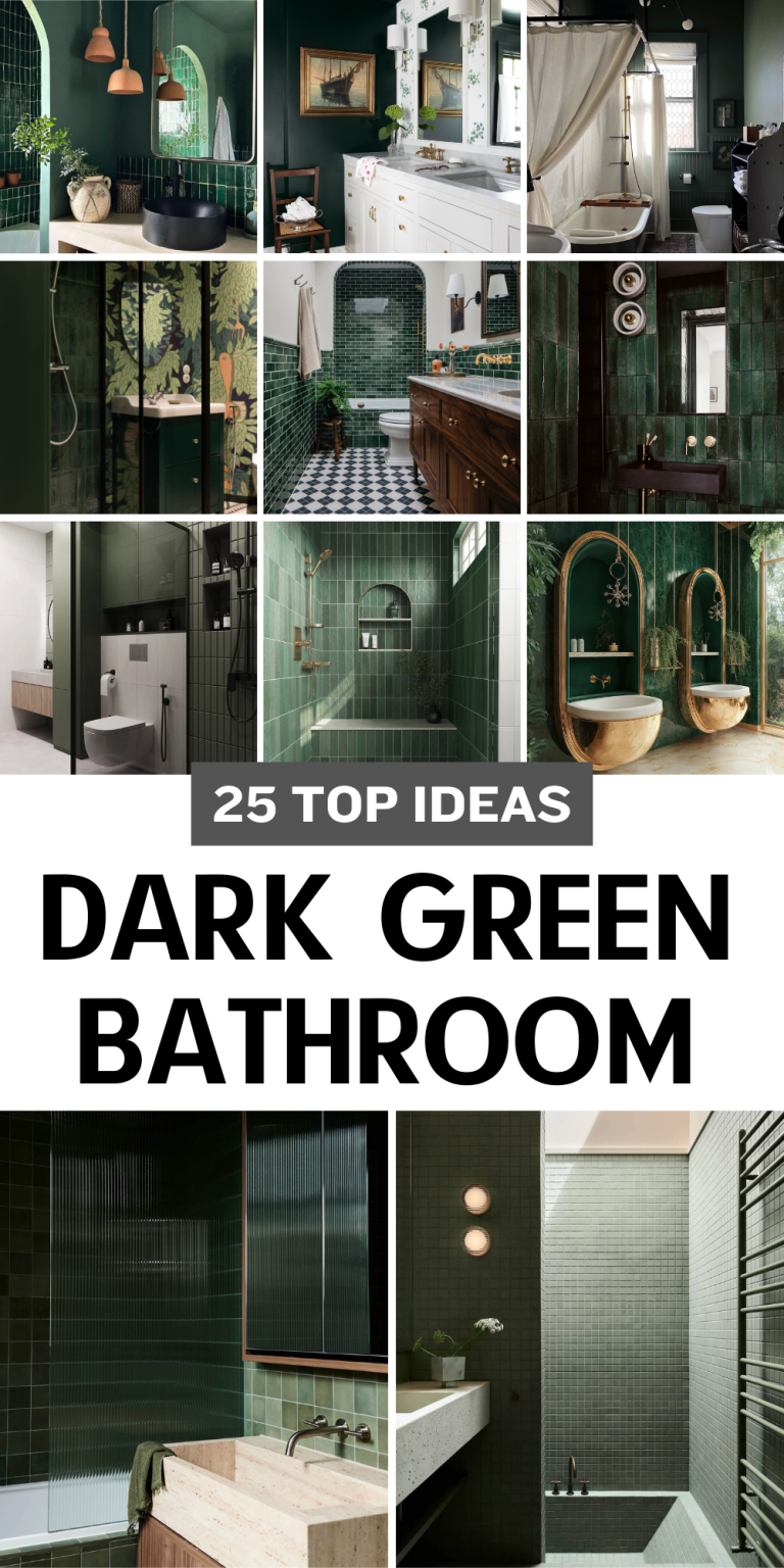 25 Dark Green Bathroom Ideas: Elegant Designs for a Stylish Remodel ...