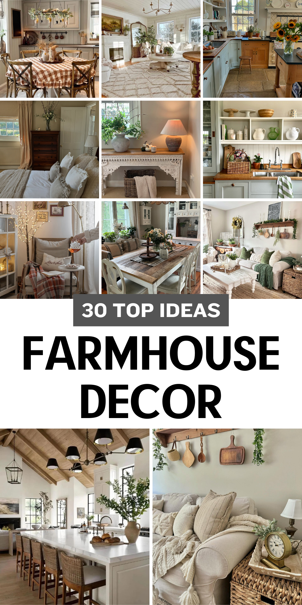 30 Farmhouse Decor Ideas to Transform Your Home into a Cozy and Stylish ...