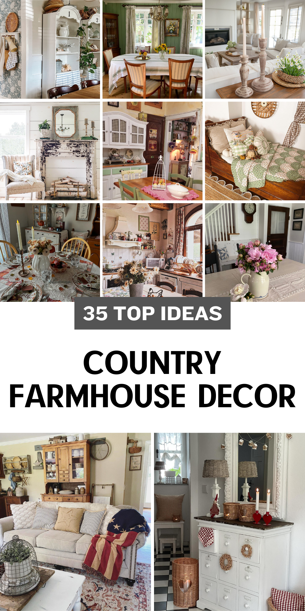 35 Country Farmhouse Decor Ideas to Bring Rustic Charm and Warmth to ...