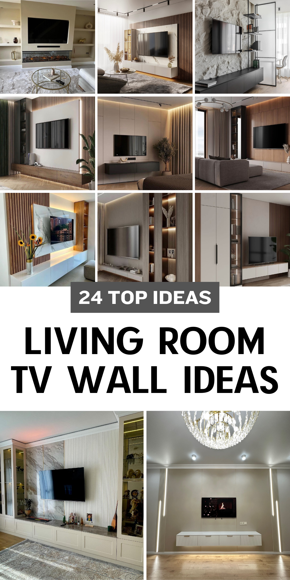 24 Living Room TV Wall Ideas That Transform Your Space with Style and ...