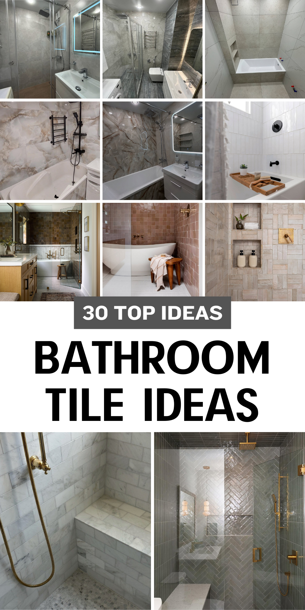 30 Bathroom Tile Ideas: Trendy and Timeless Designs for a Stunning ...