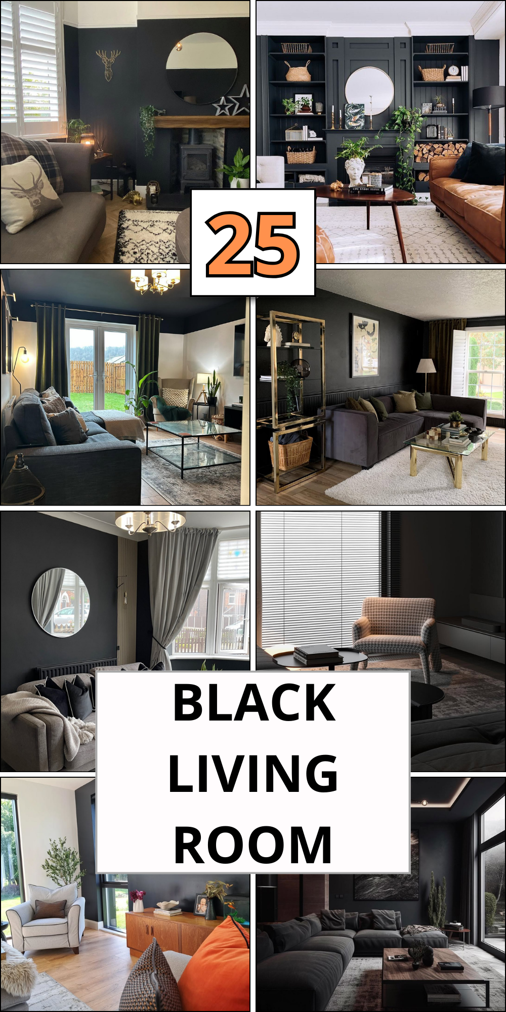 25 Black Living Room Ideas 2025 That Are Bold, Luxe, and Surprisingly ...