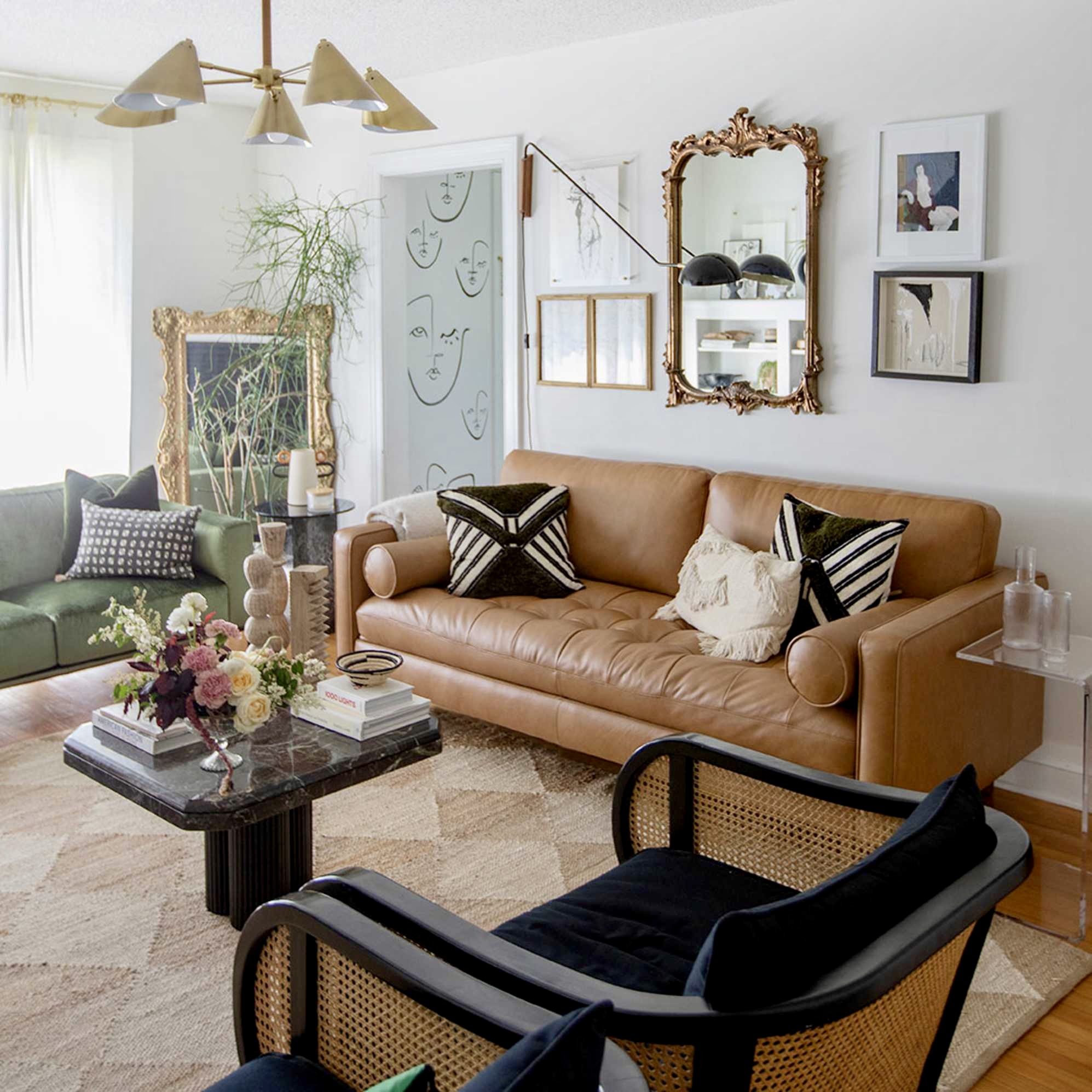 Beautiful view of Simple Living Room Decor Ideas With A Focus On Dark Furniture