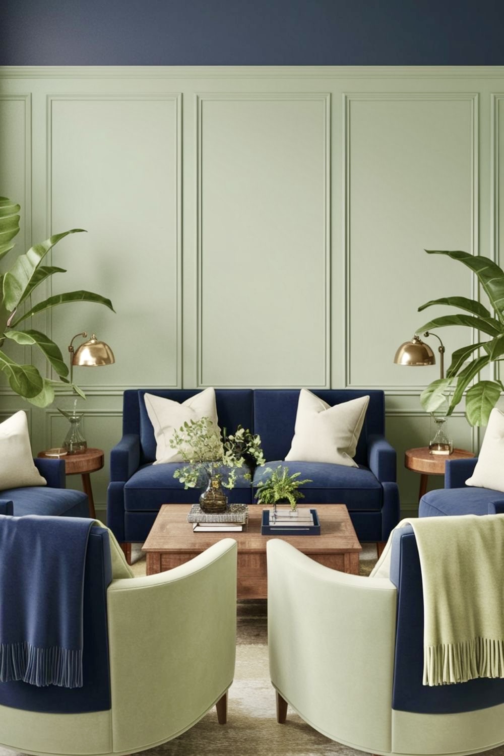 25 Blue and Green Living Room Ideas That Blend Bold Color with ...