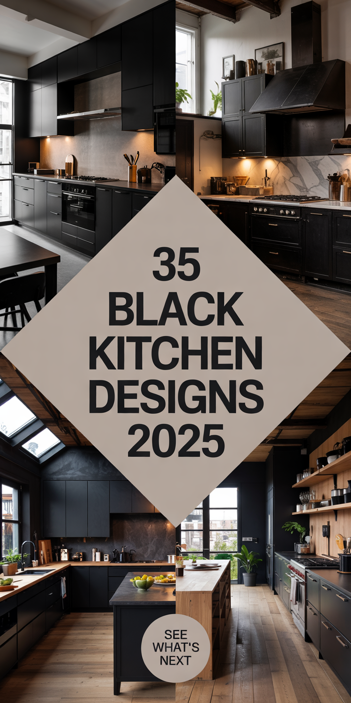35 Black Kitchen Ideas 2025 That Prove Dark Designs Are the New Modern ...