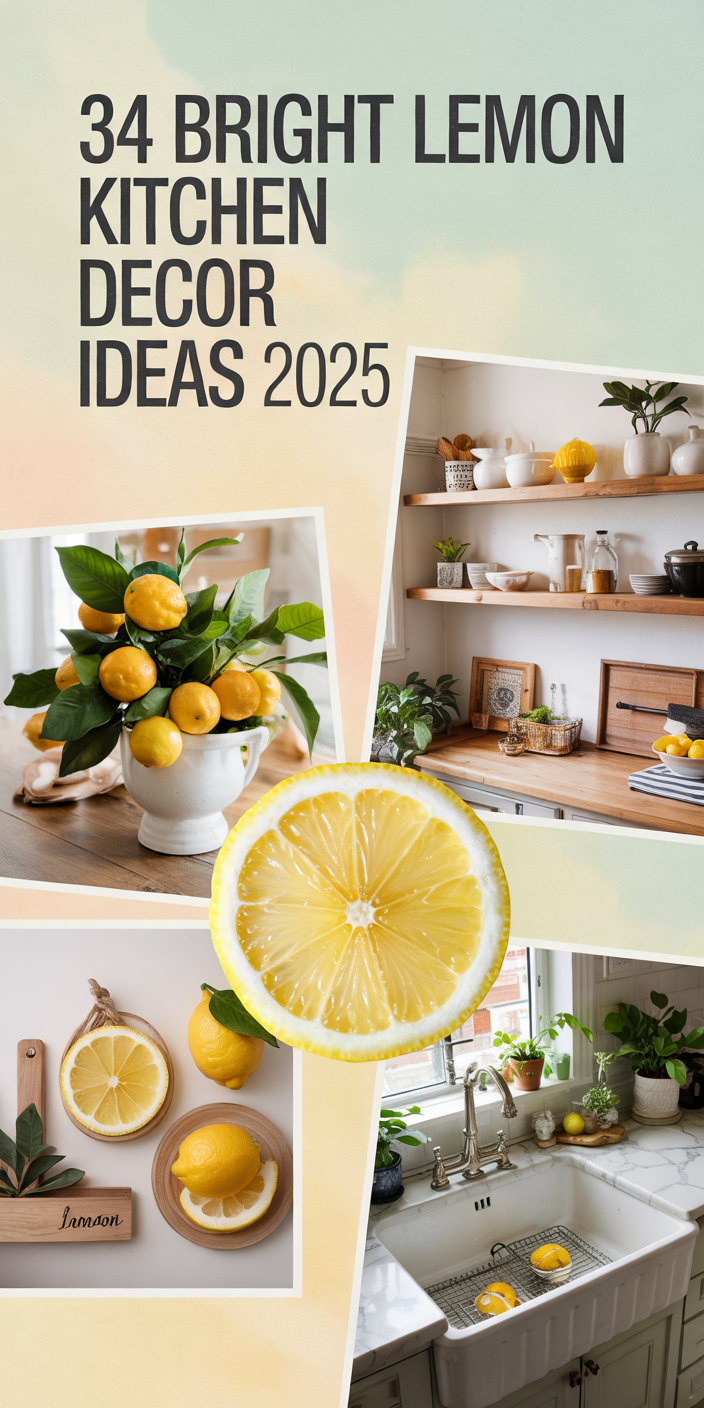 34 Lemon Kitchen Decor 2025 Ideas That Will Brighten Your Home with ...
