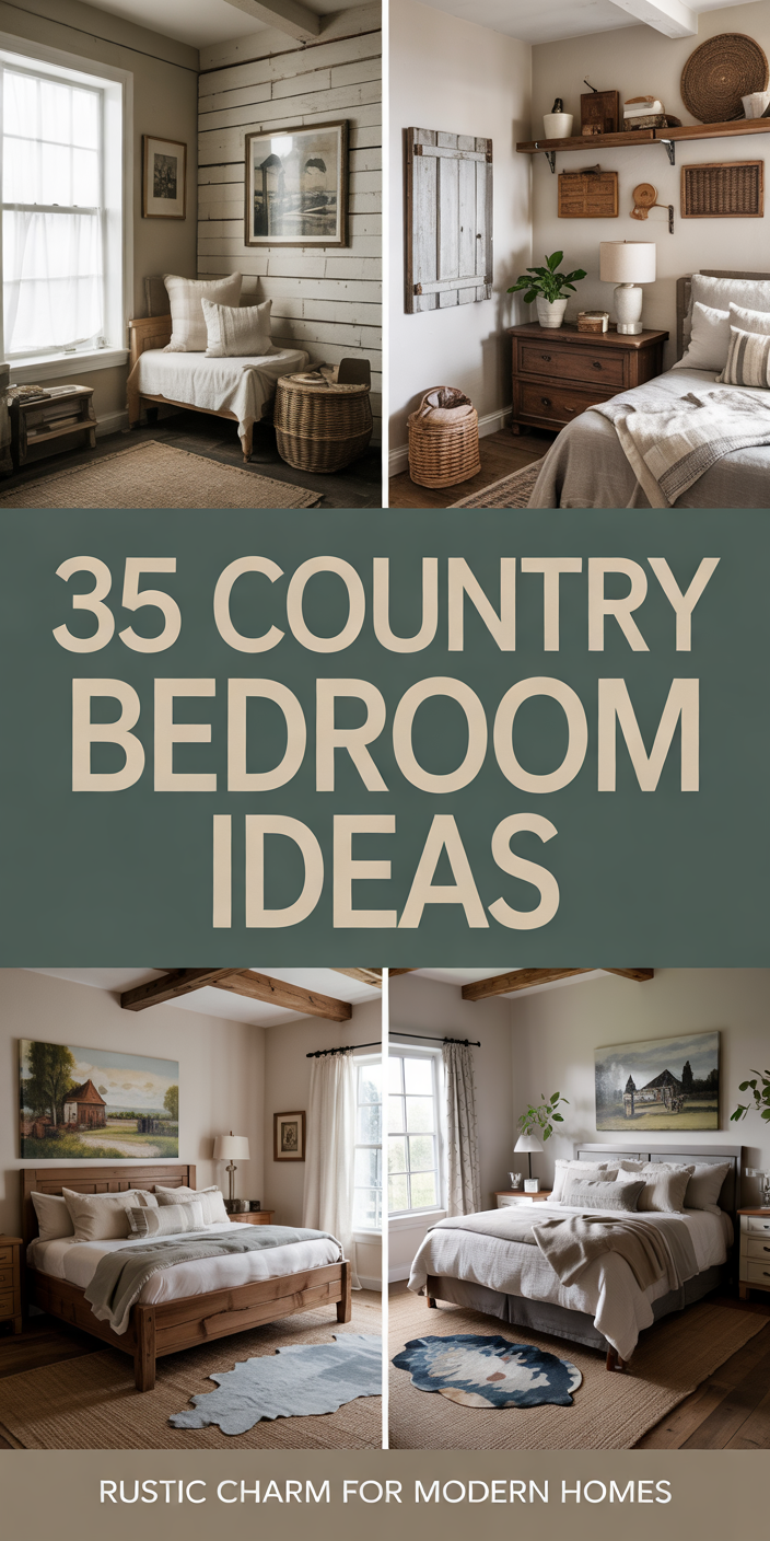35 Country Bedroom Ideas That Blend Rustic Charm and Cozy Style ...
