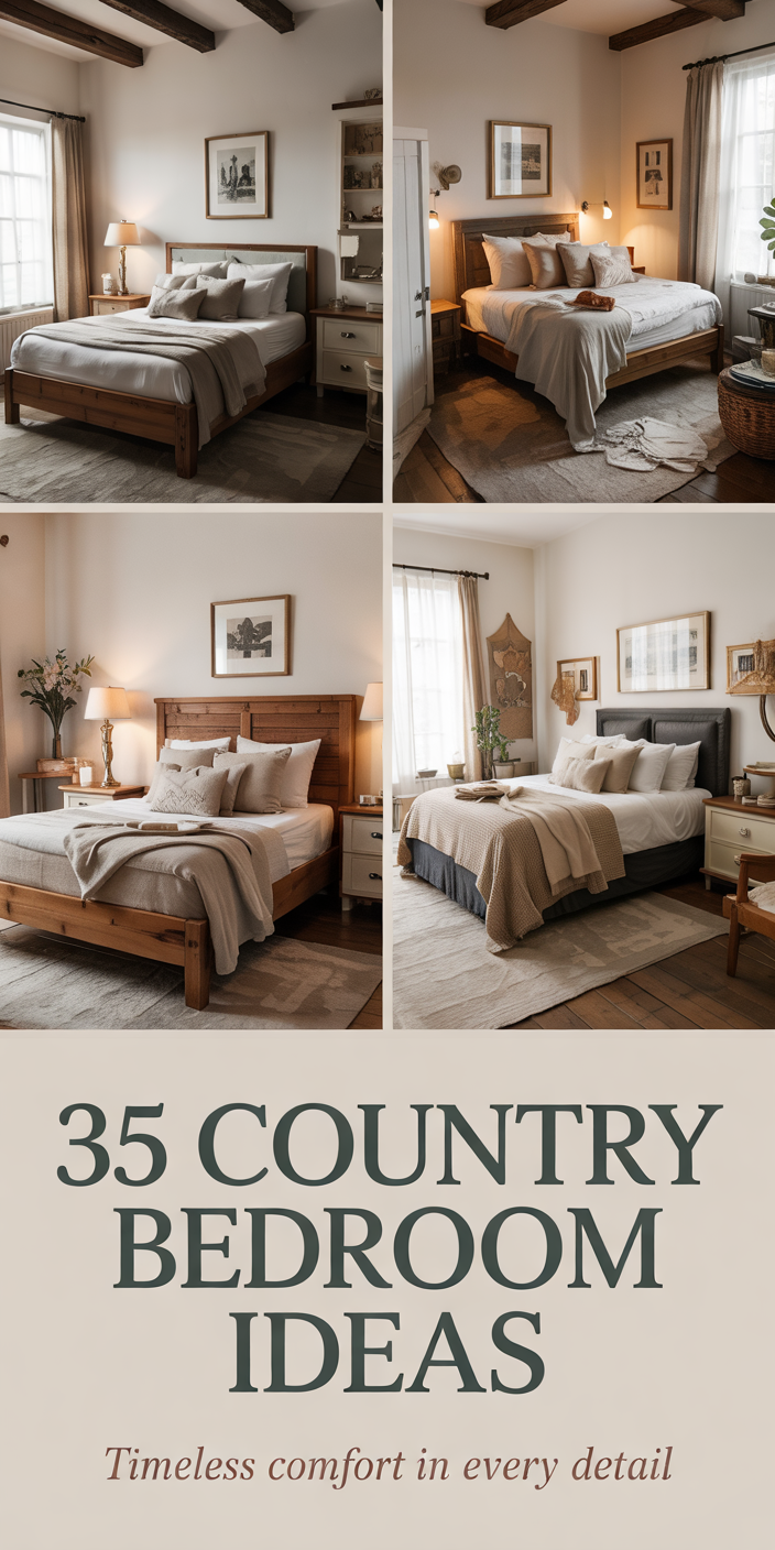 35 Country Bedroom Ideas That Blend Rustic Charm and Cozy Style ...