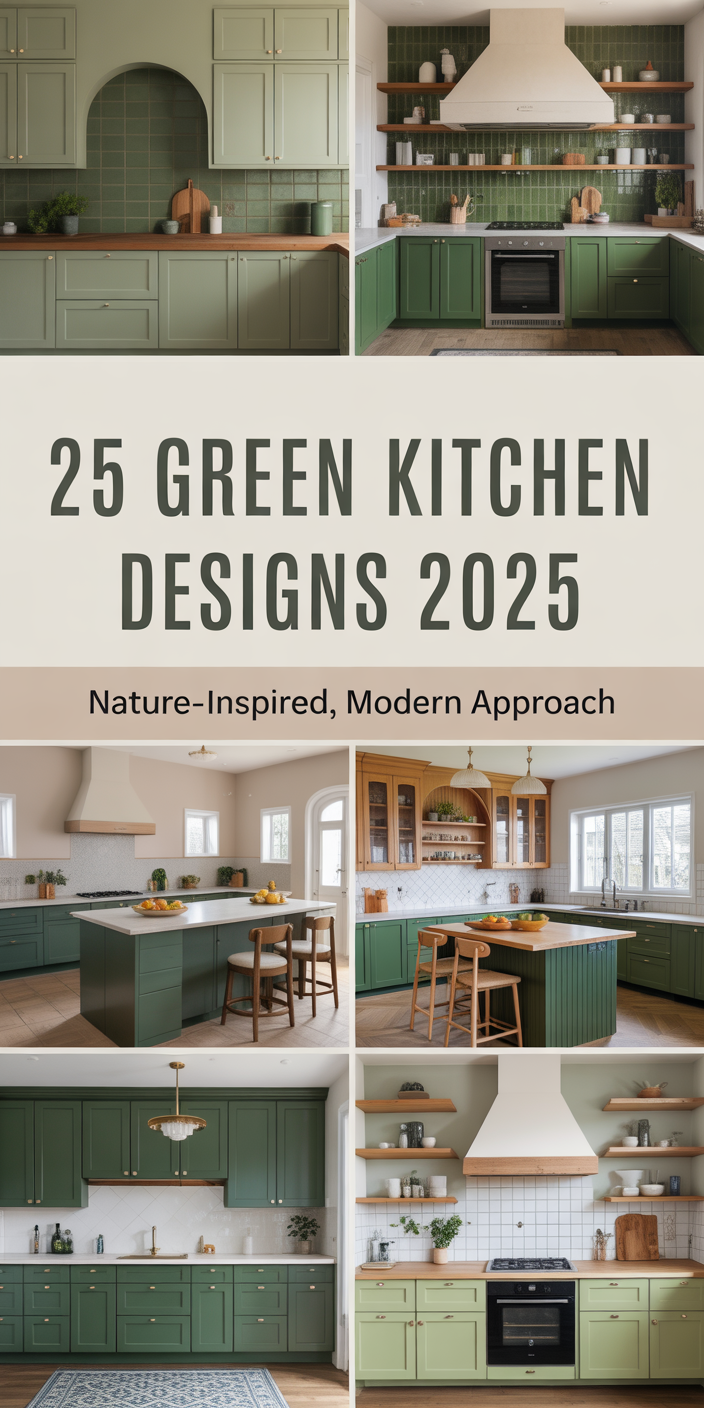 25 Green Kitchen Designs 2025 That Will Make You Rethink White Cabinets Forever - placeideal.com
