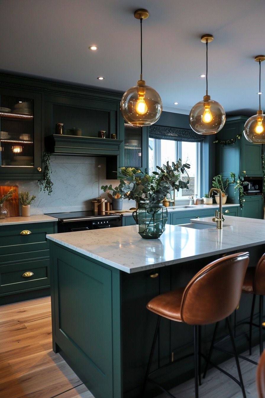 25 Emerald Green Kitchen 2025 Ideas That Make a Bold and Stylish ...