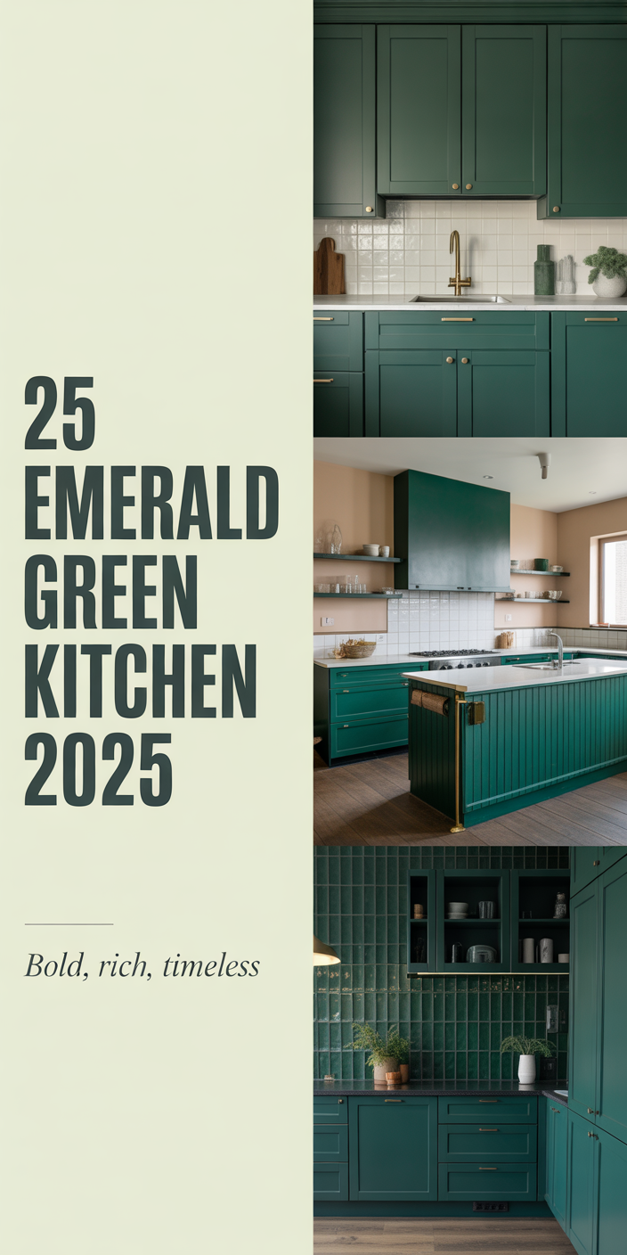 25 Emerald Green Kitchen 2025 Ideas That Make a Bold and Stylish ...