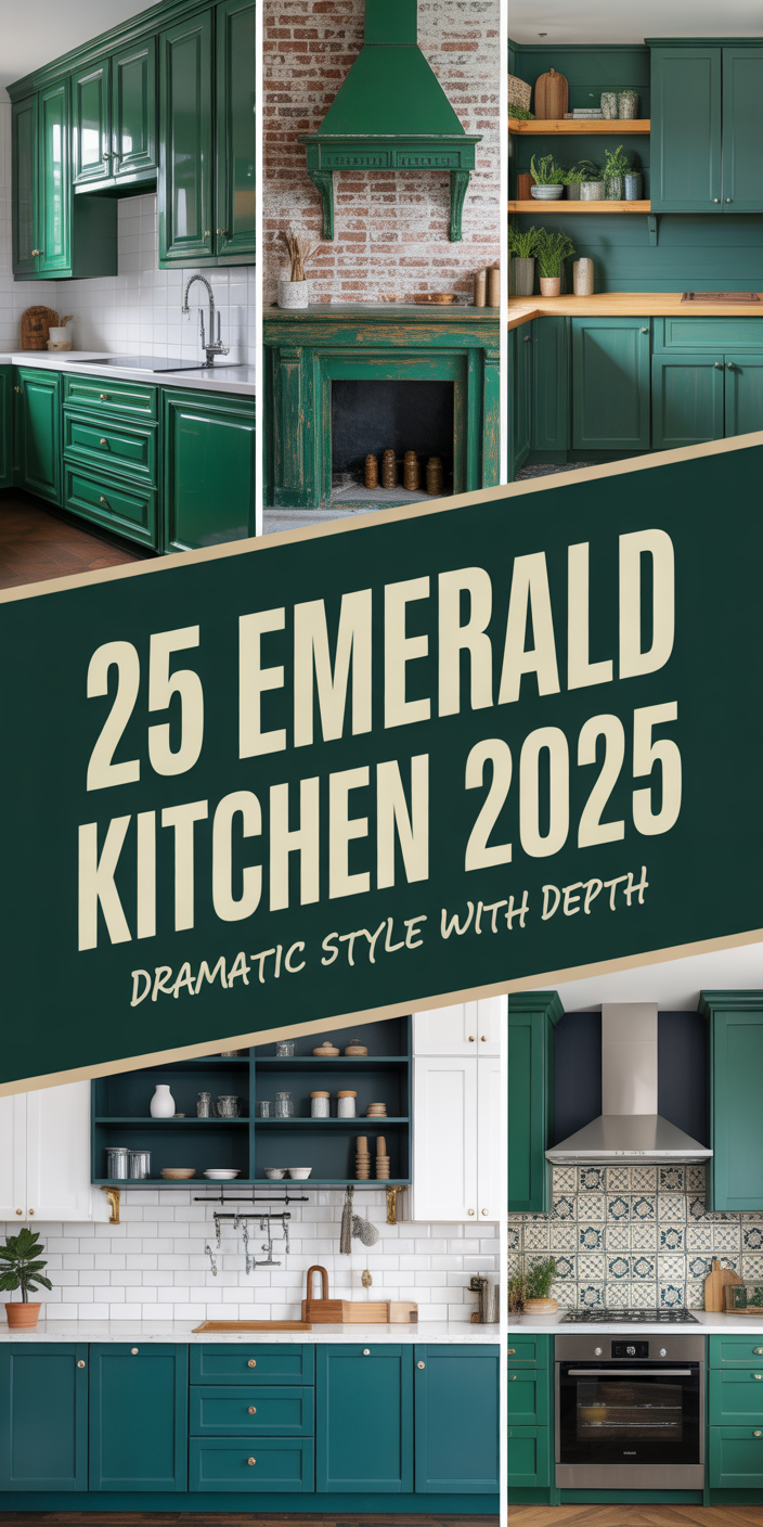 25 Emerald Green Kitchen 2025 Ideas That Make a Bold and Stylish ...