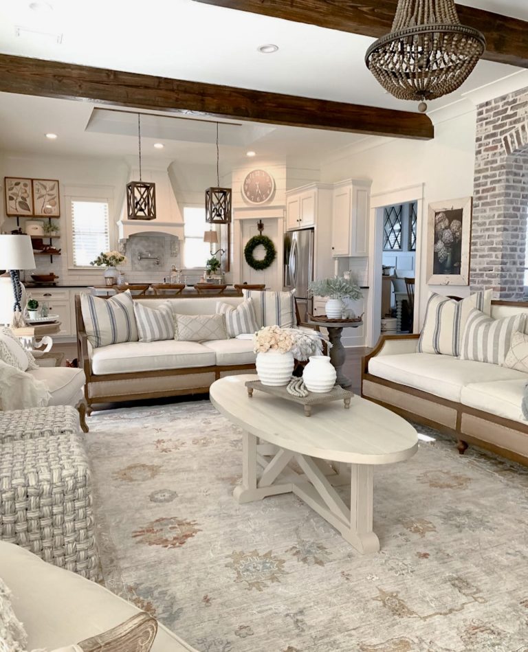 30 Farmhouse Living Room Ideas to Inspire a Warm, Cozy and Timeless ...