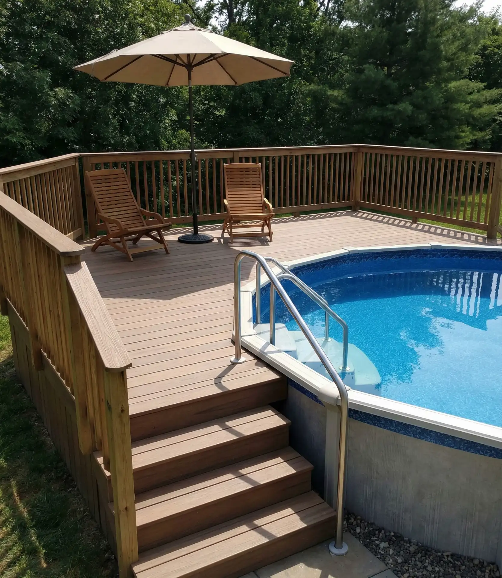 Above Ground Pool with Wraparound Deck 1