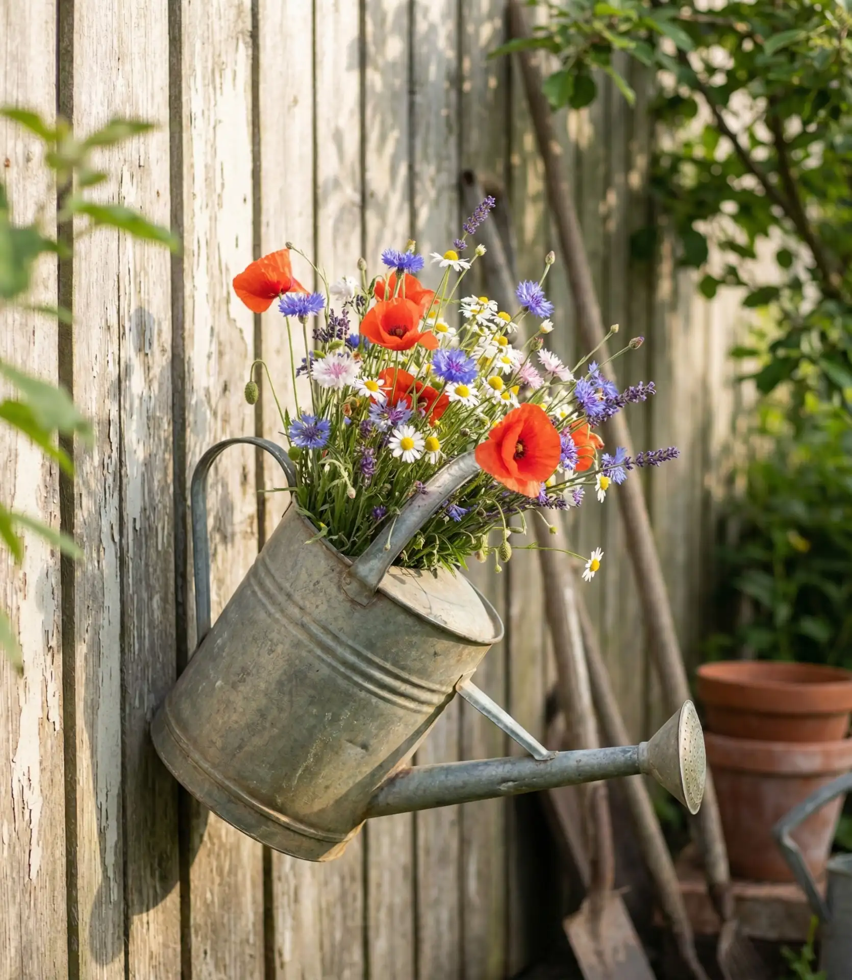 Antique Watering Can Displays 2