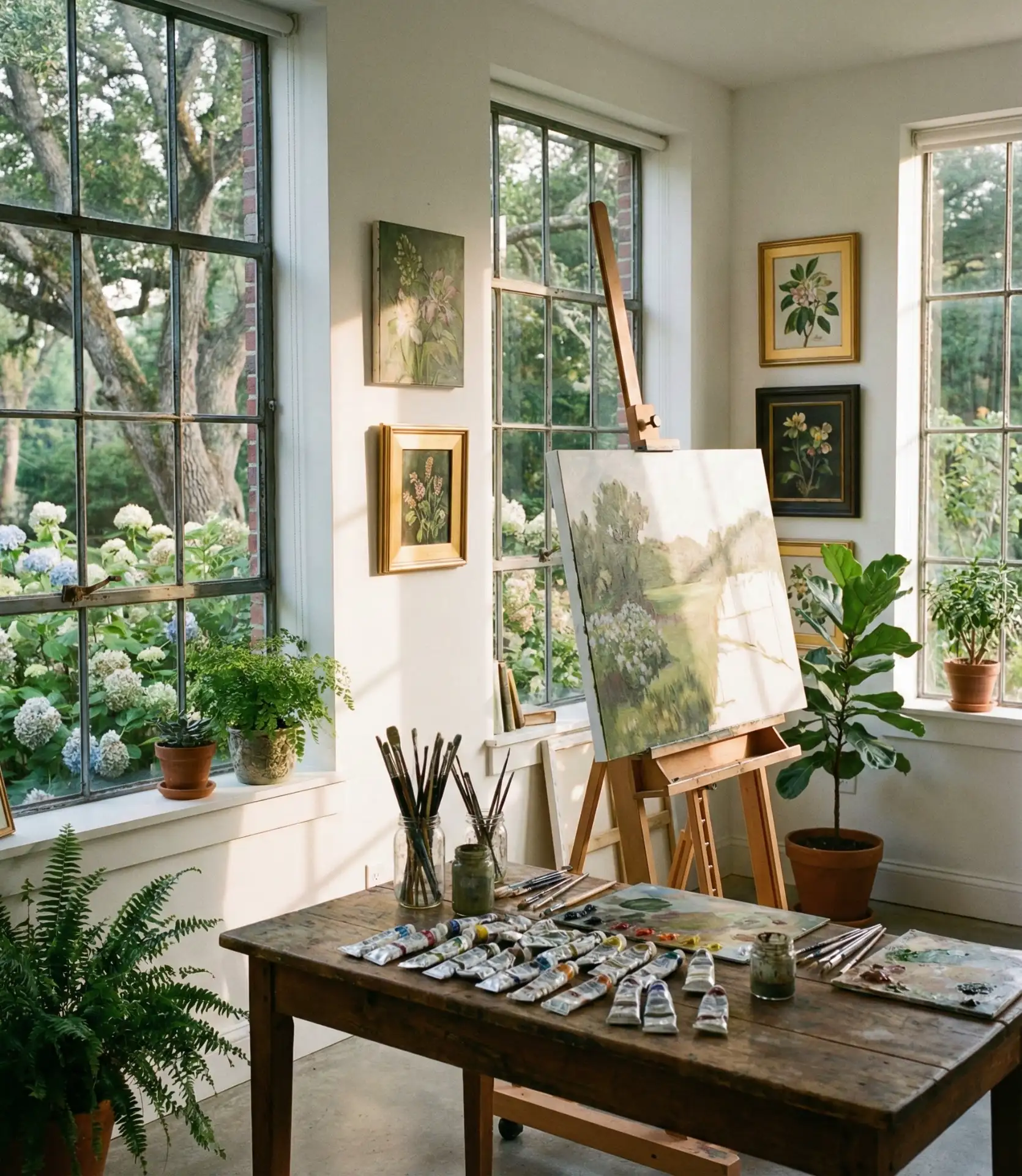 Artistic Painting Studio Garden View 1