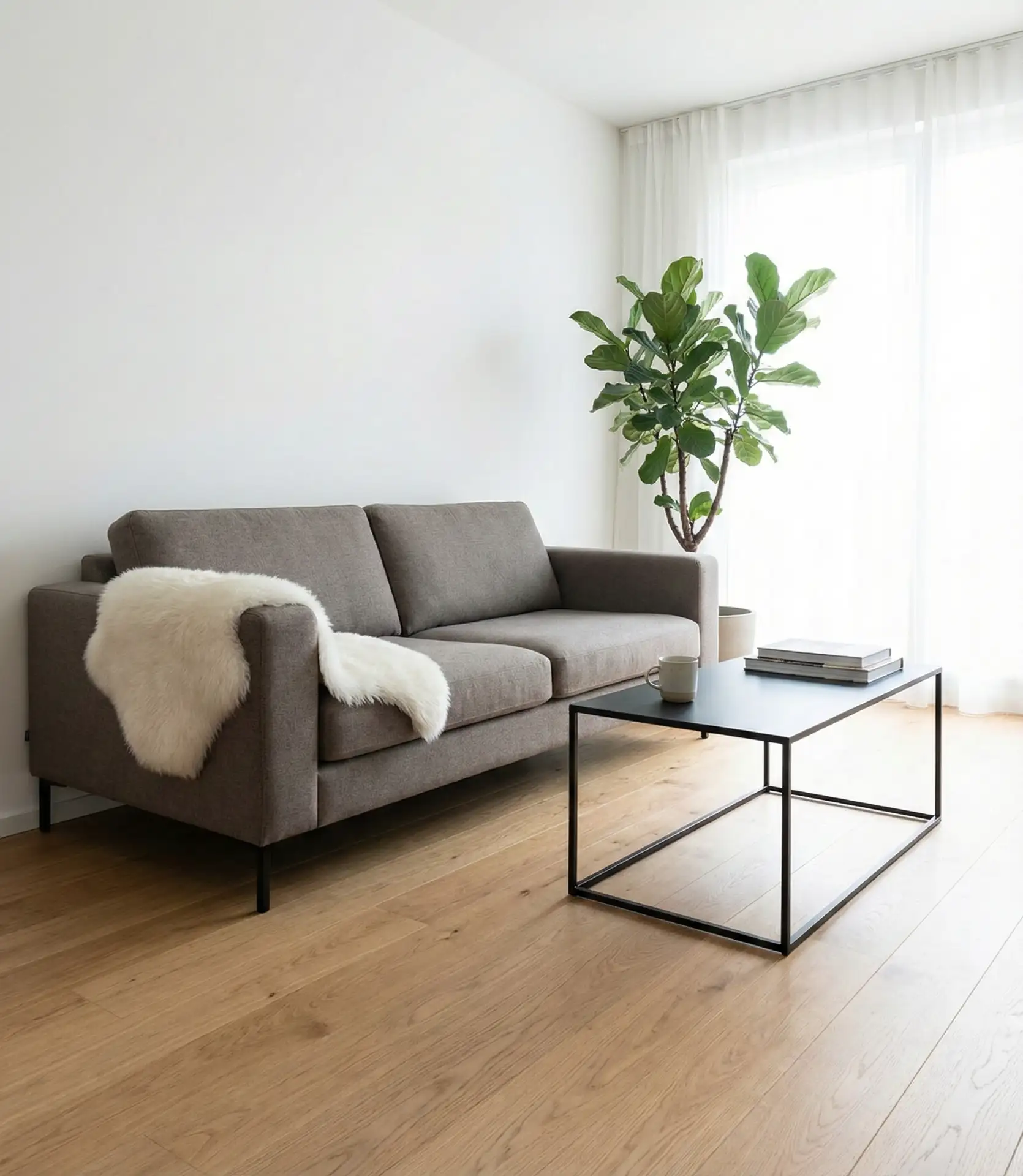 Ash Brown Sofa for Scandinavian Simplicity 1