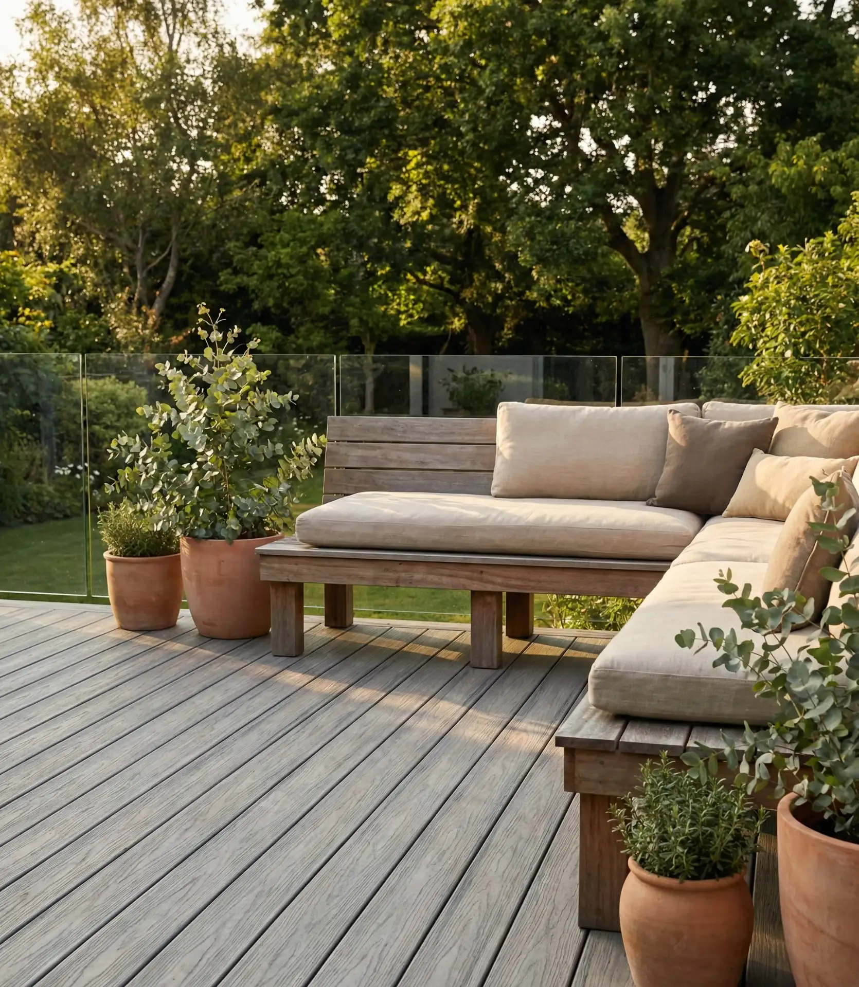 Australian Deck with Built-In Seating 1