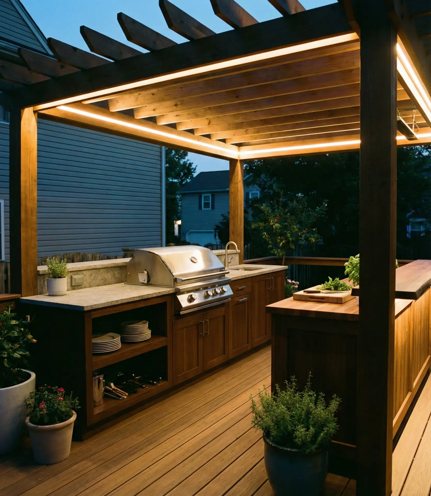 Back Porch Outdoor Kitchen Zones 1