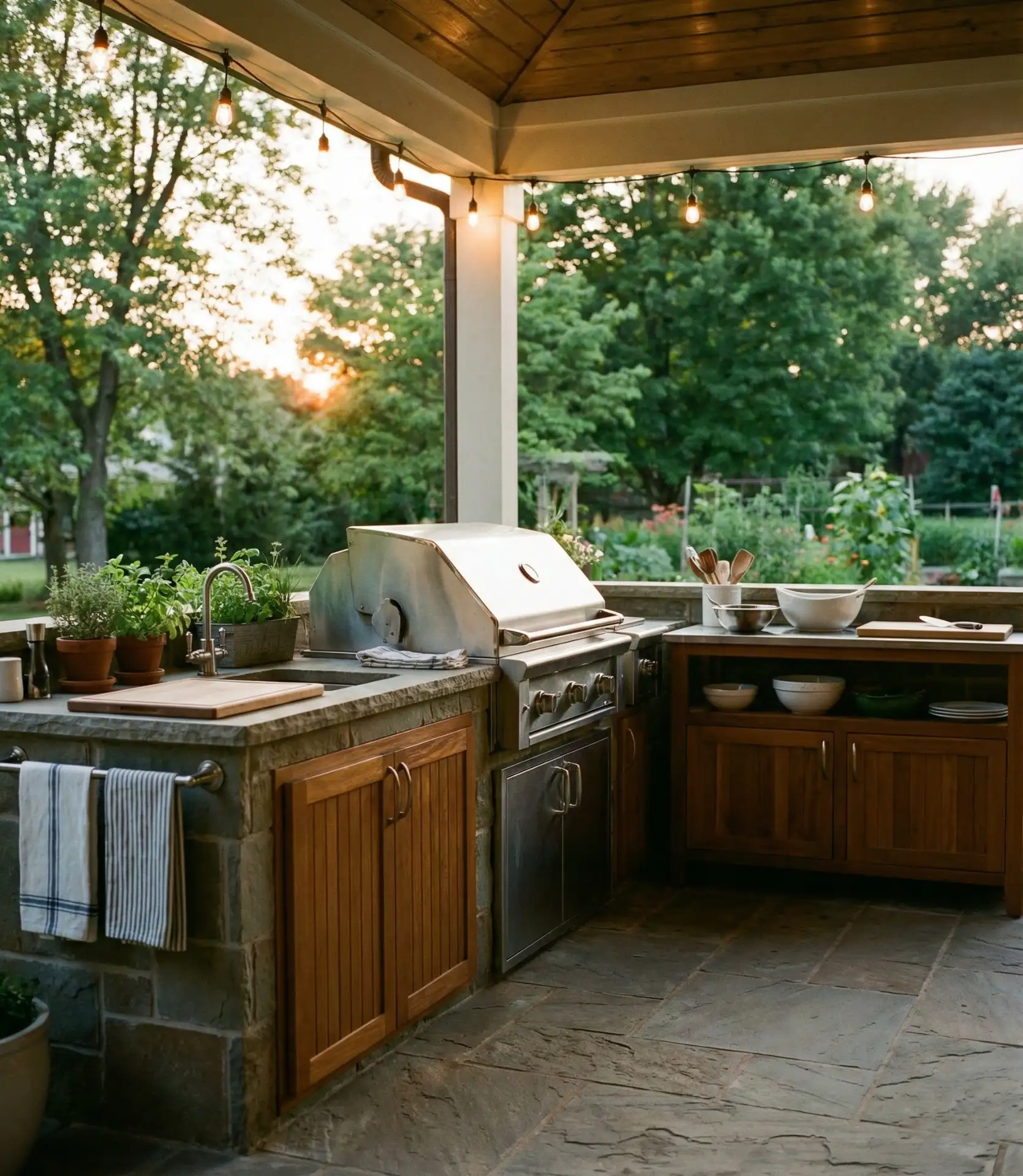 Back Porch Outdoor Kitchen Zones 2