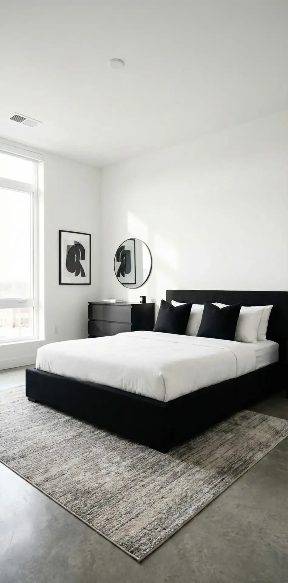 Black Statement Furniture Against White Walls 2
