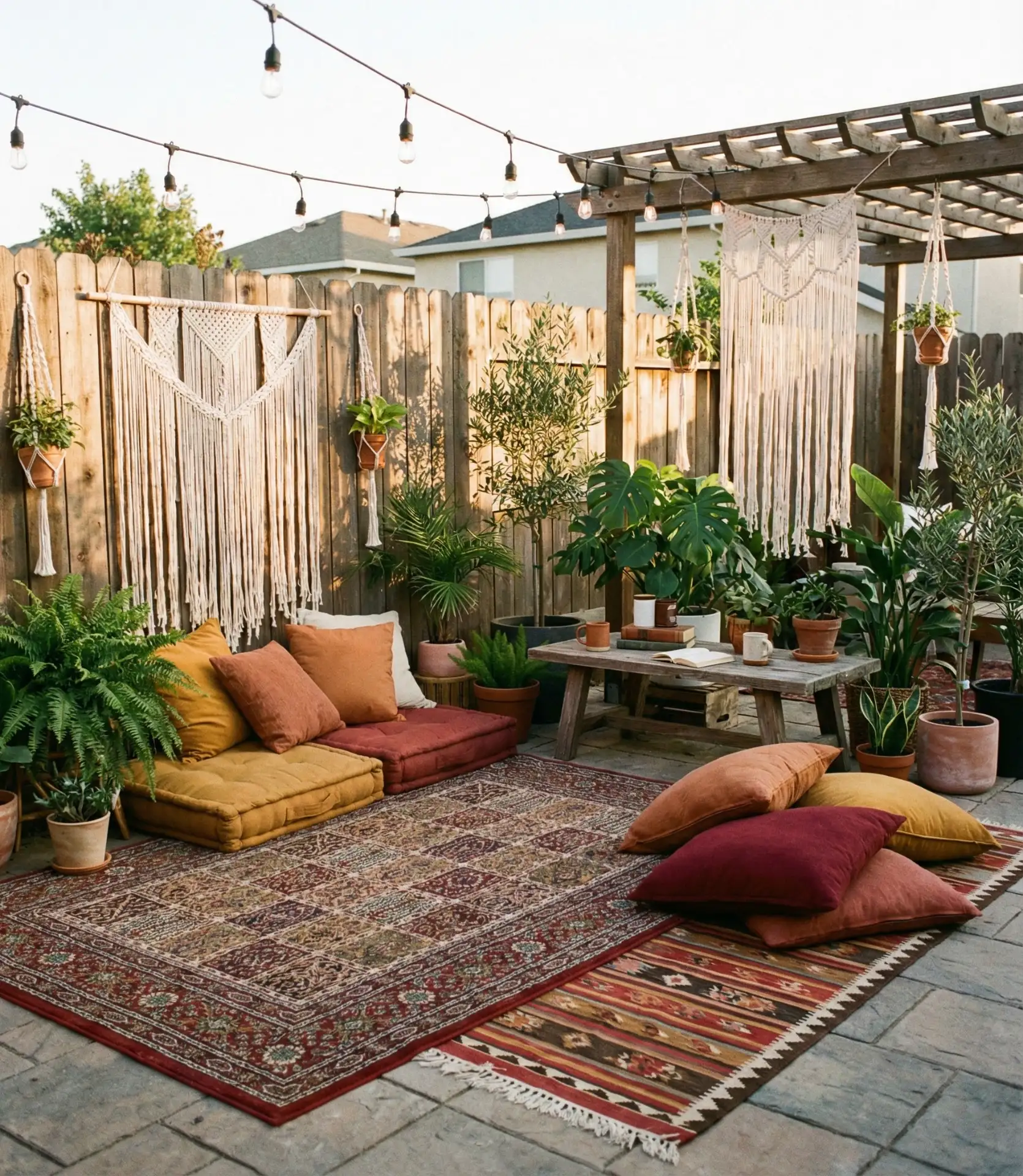 Bohemian Lounge with Layered Textiles 1