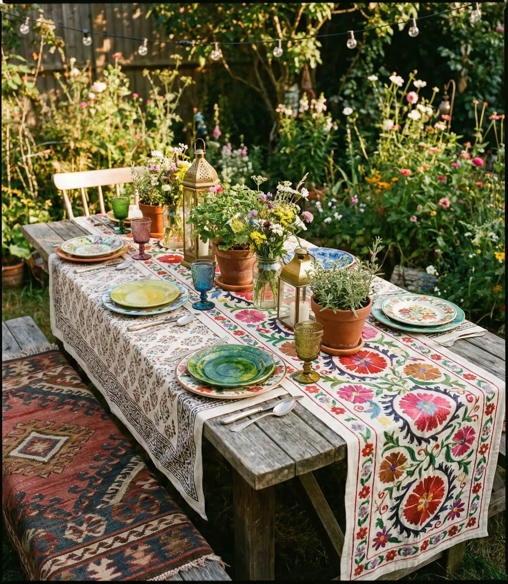 Bohemian Textiles with Layered Patterns 2