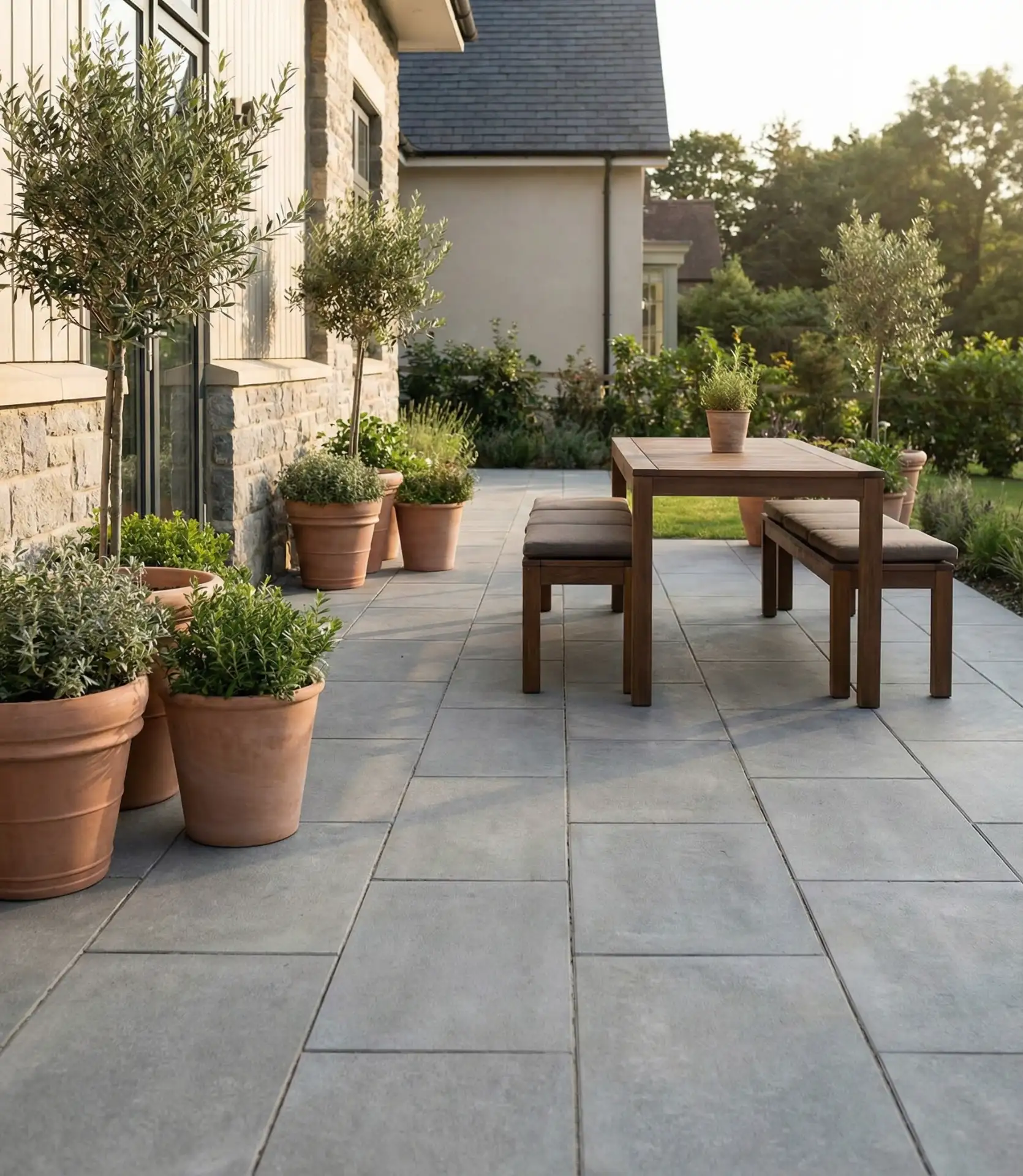 Budget-Friendly Concrete Paver Patio Extension 1