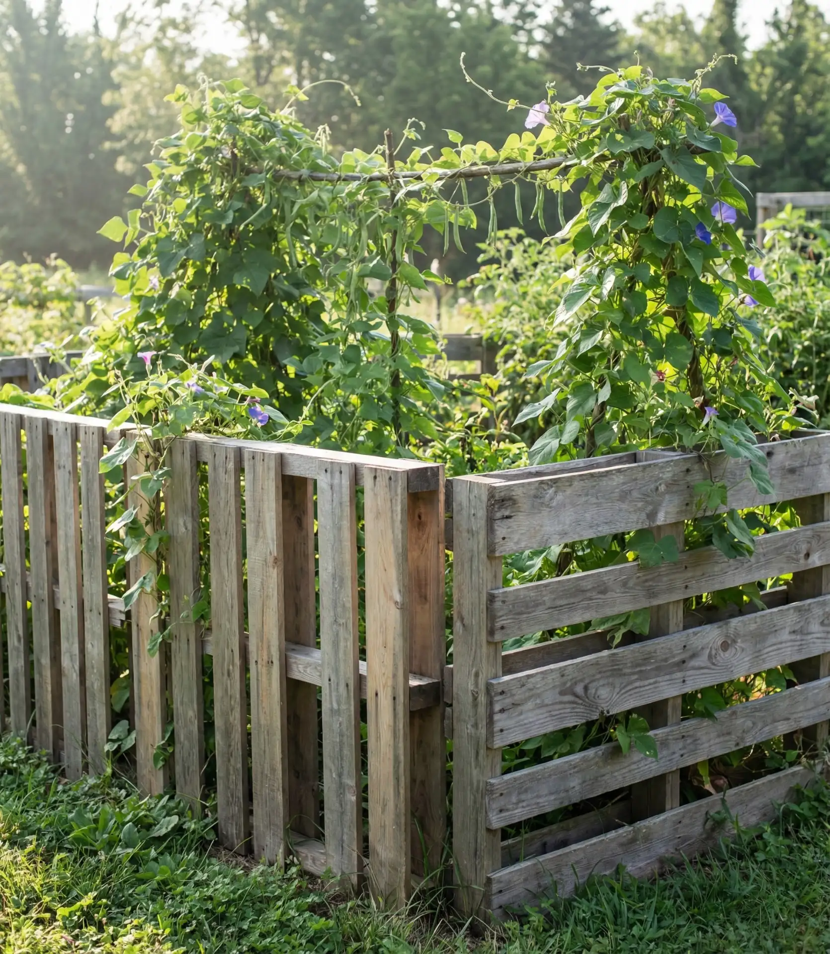 Budget-Friendly Pallet Garden Border 1