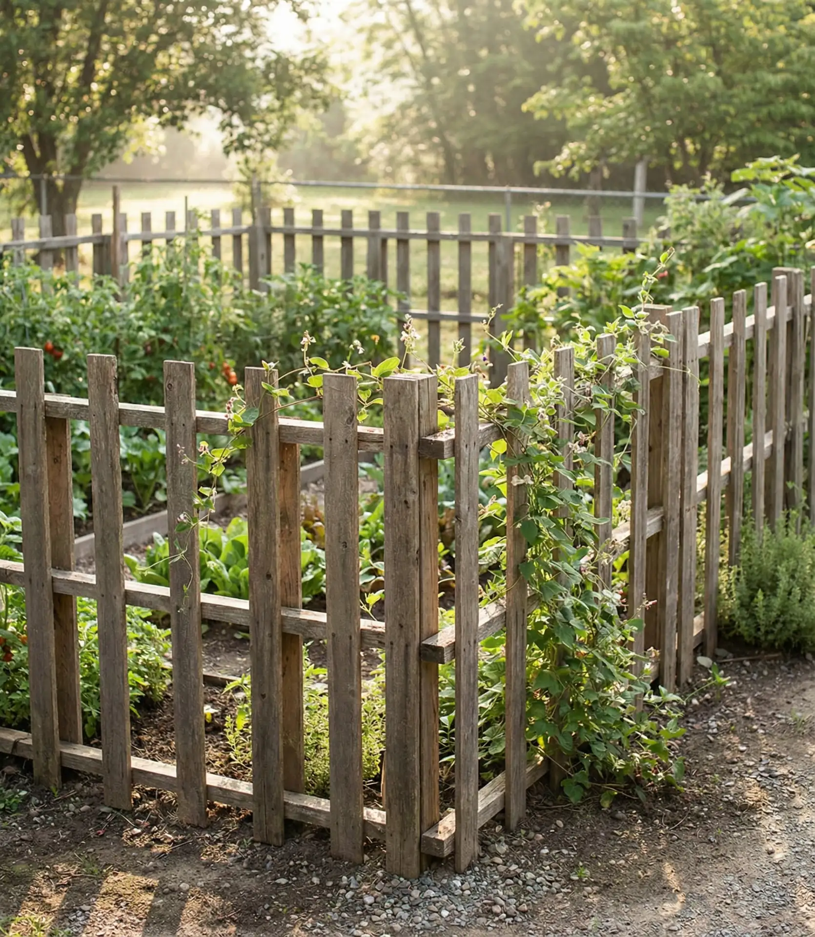 Budget-Friendly Pallet Garden Border 2