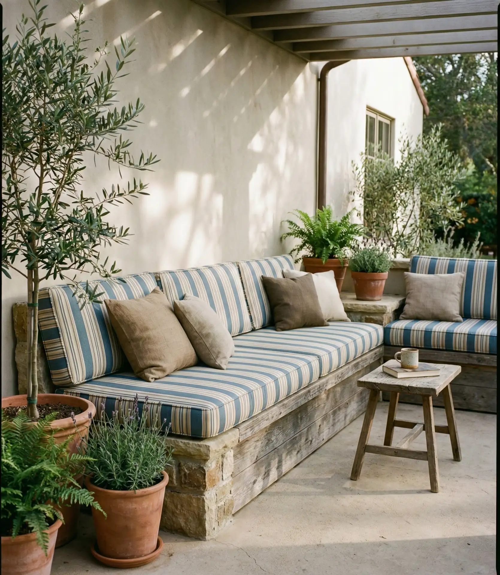 Built-In Banquette with Weather-Resistant Cushions 2