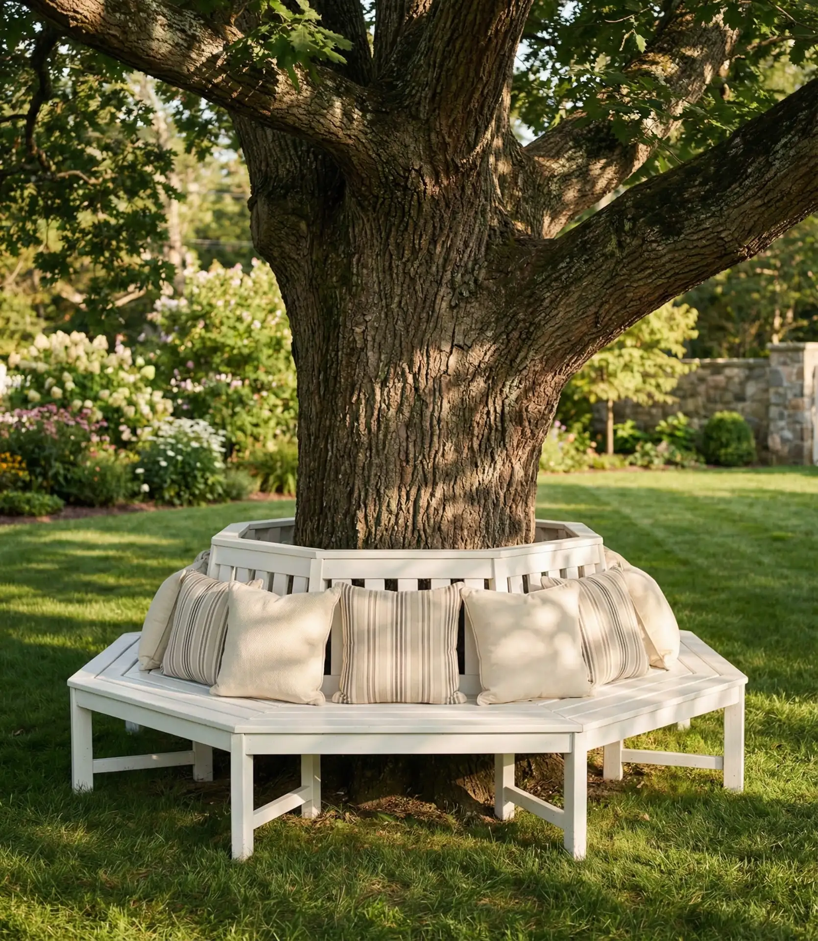 Built-In Seating Around Tree Canopy 2