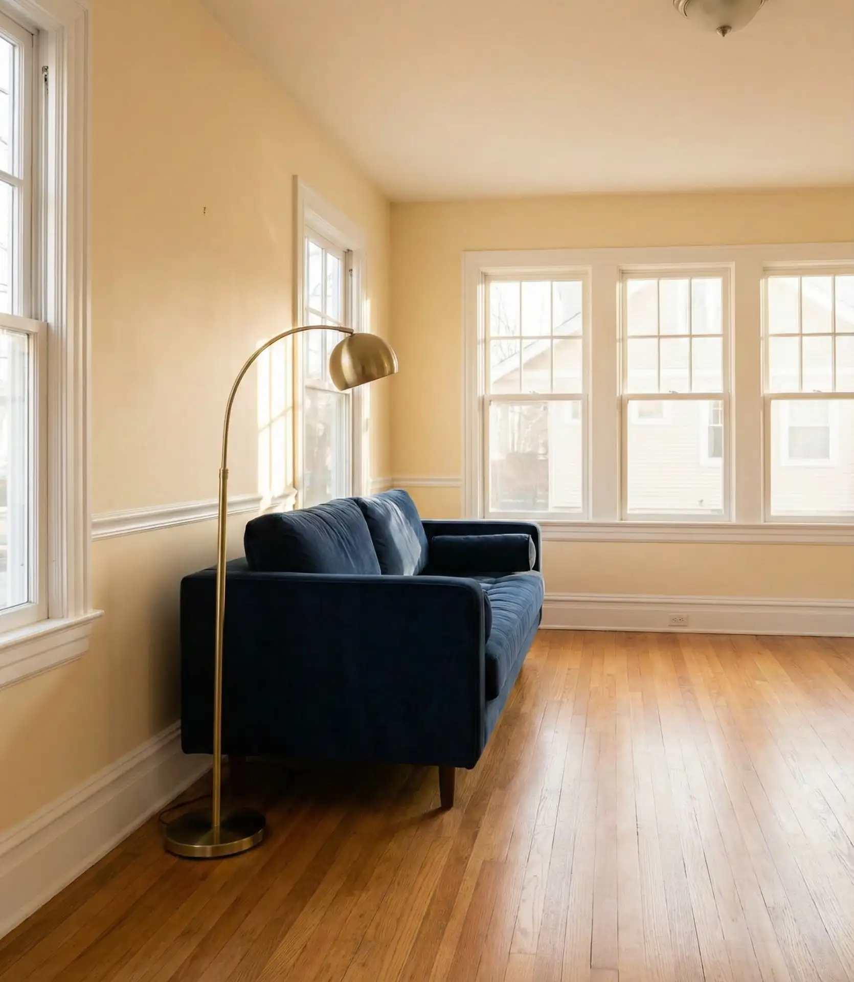 Butter Yellow Walls with Navy Accents 2