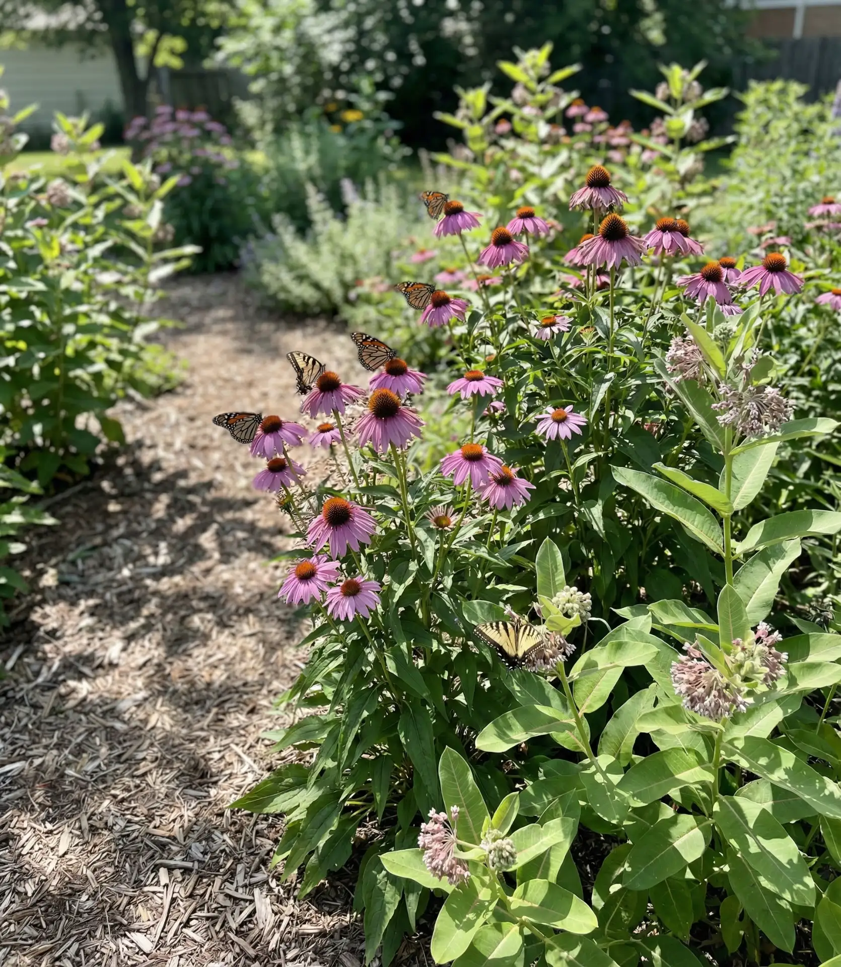 Butterfly Garden with Native Milkweed 1