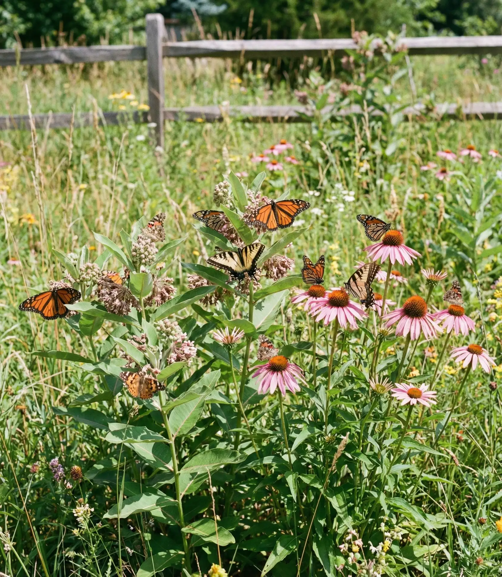 Butterfly Garden with Native Milkweed 2