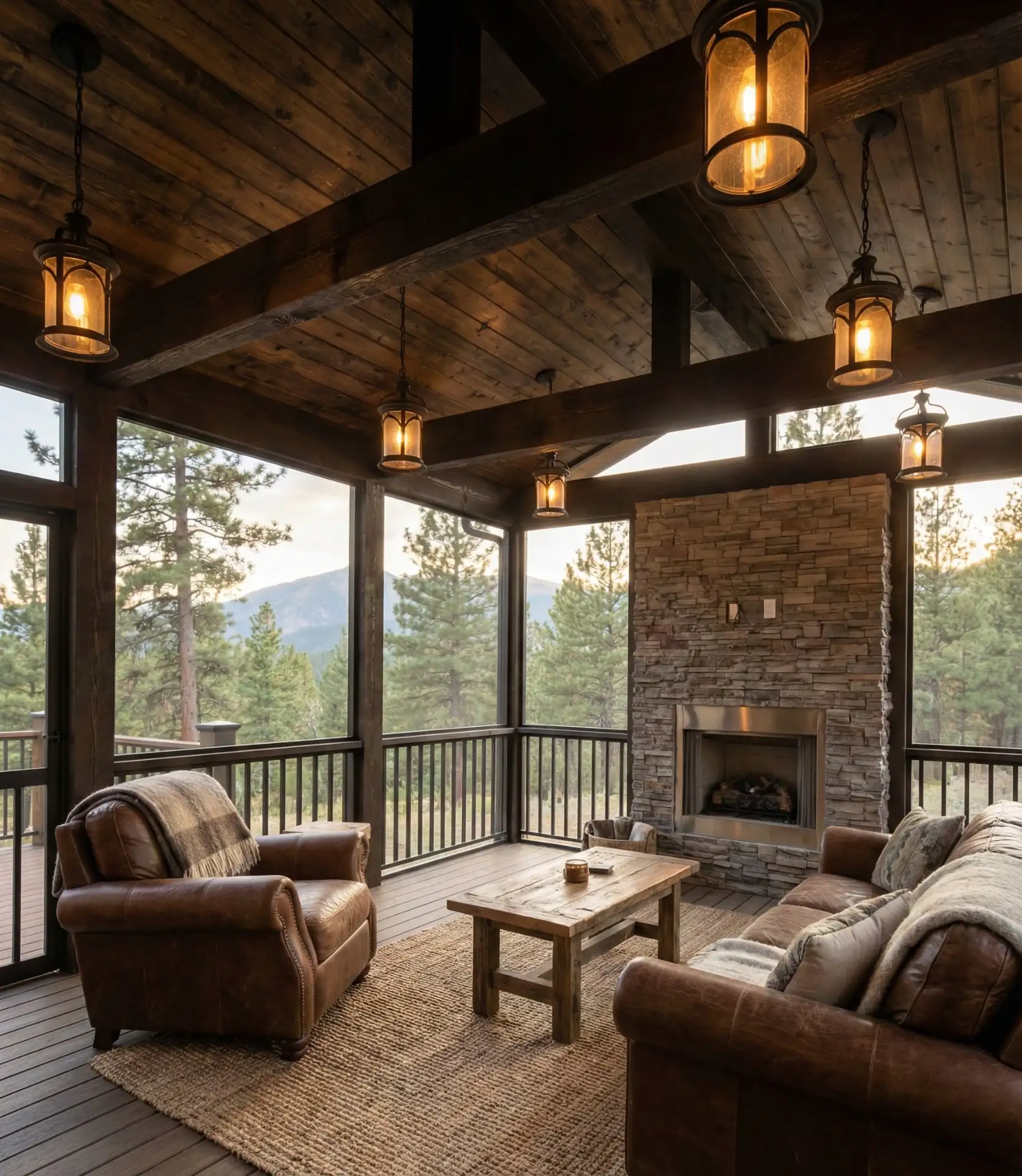 Cabin-Inspired Wood Plank Ceiling 2